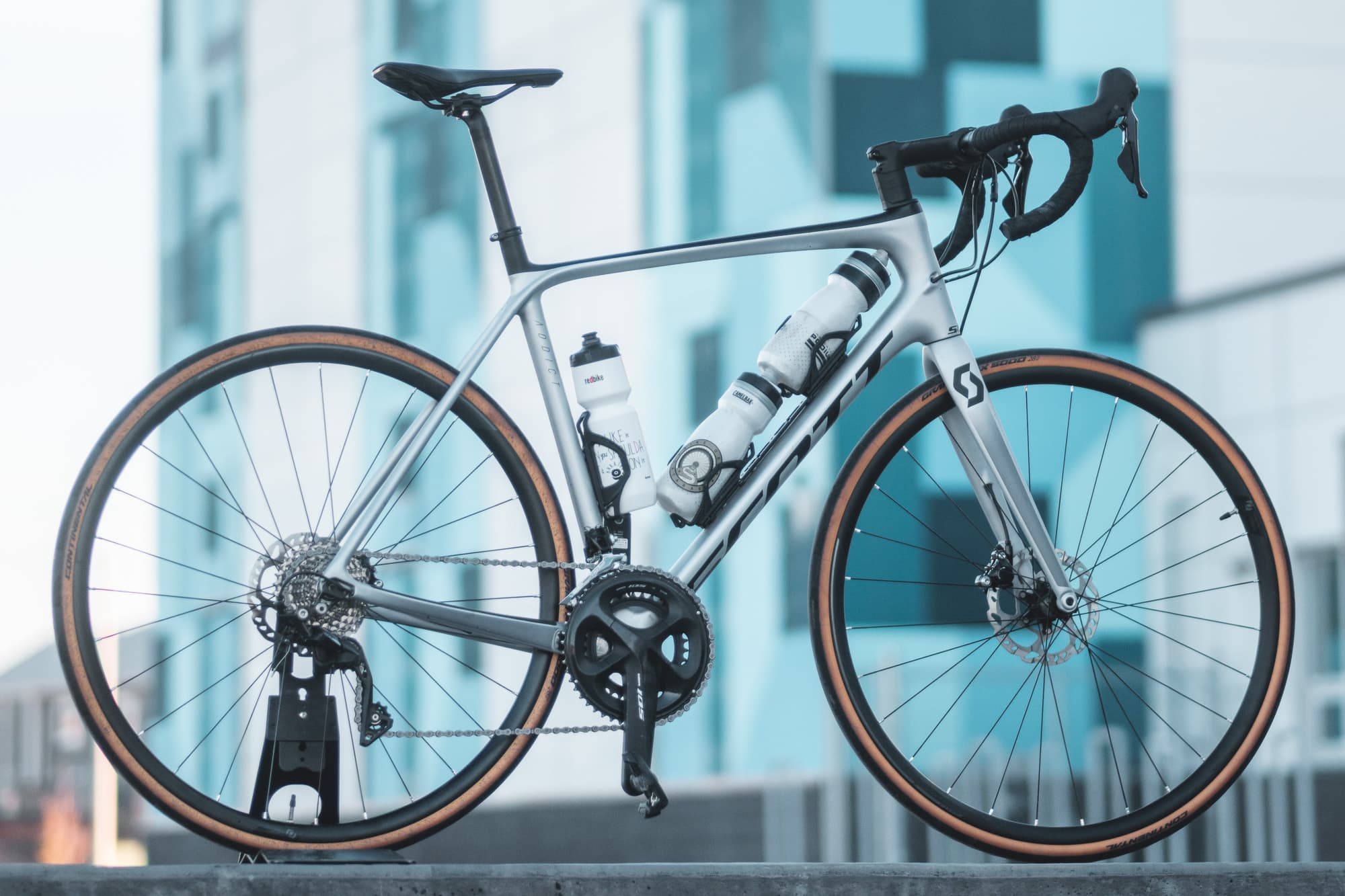 The Wolf Tooth B-RAD system on a road bike.