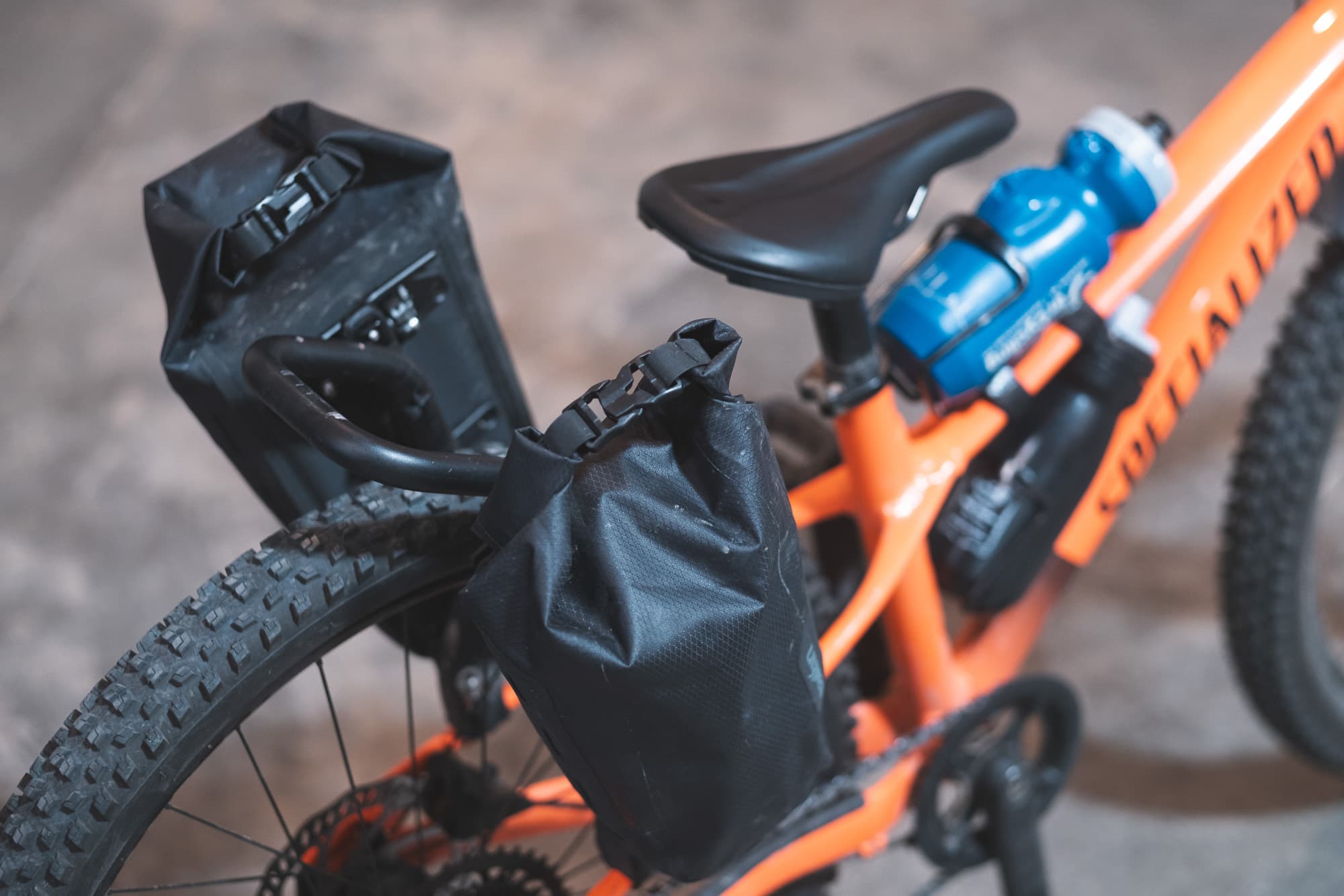 The Wolf Tooth B-RAD system on an Aeroe rack.