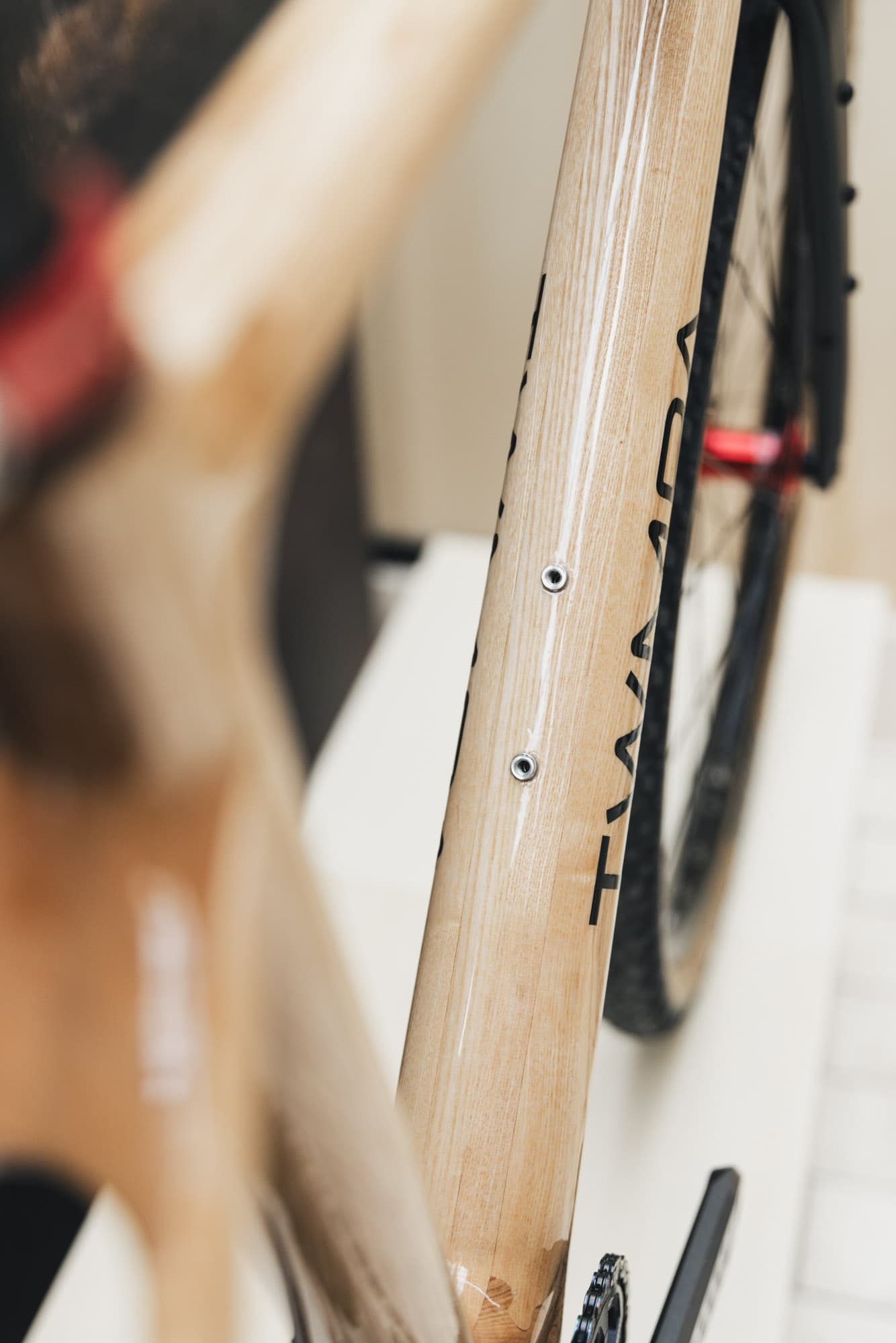 The downtube and bosses of Twmpa.