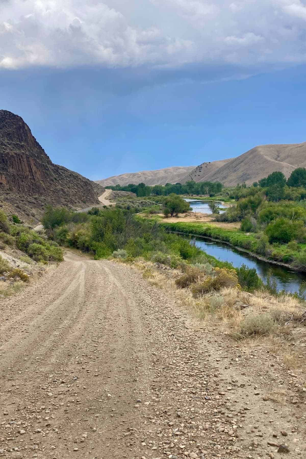 dirt road near stream