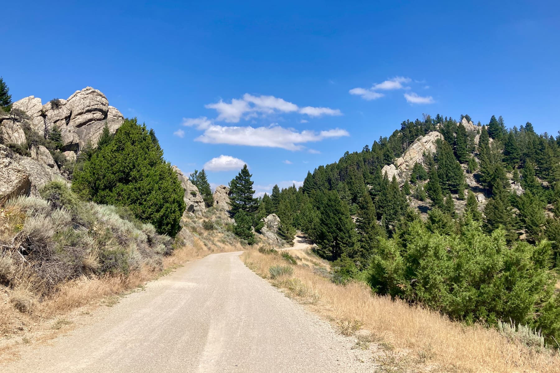 gravel through canyon