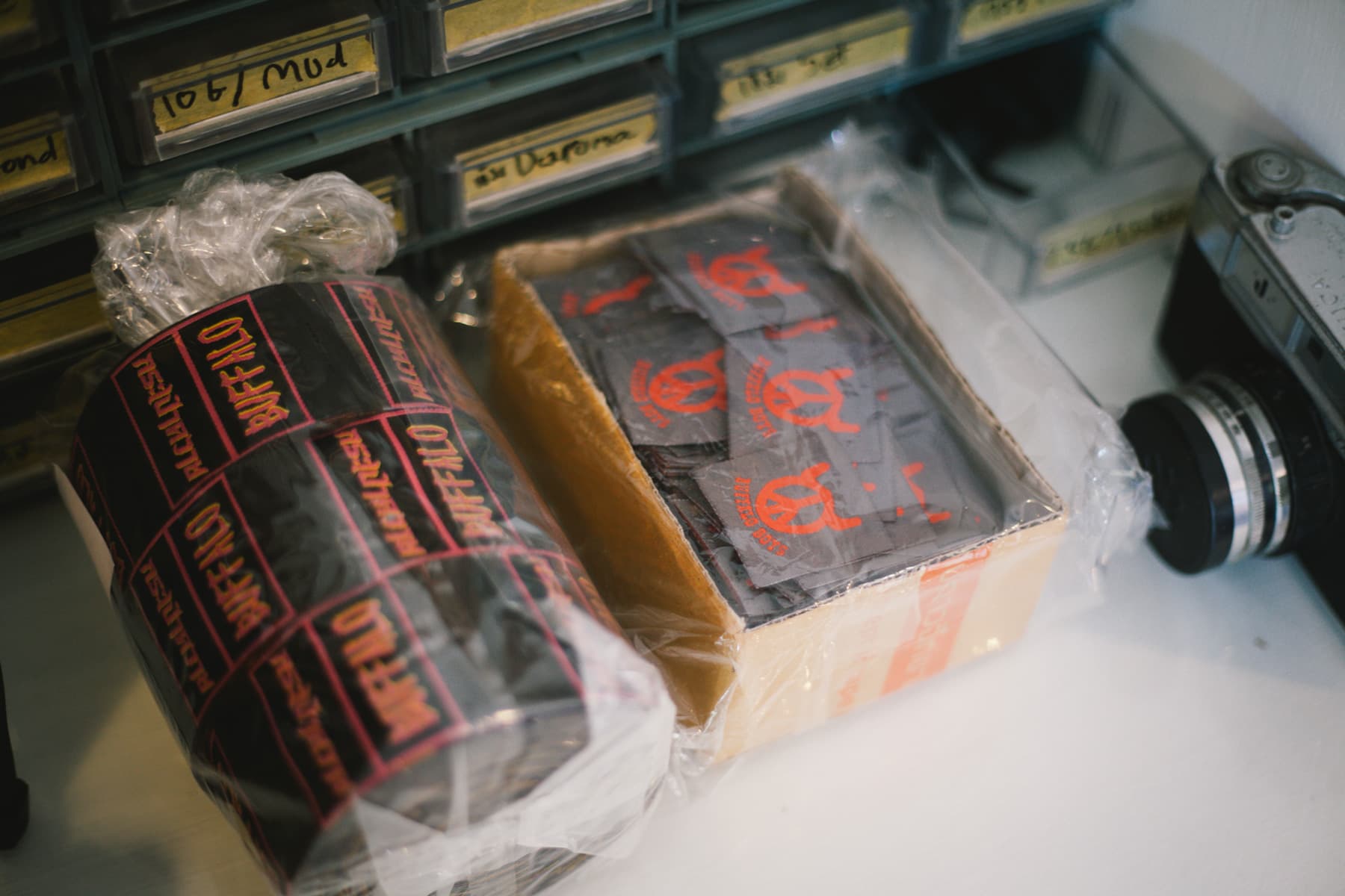 labels in bag