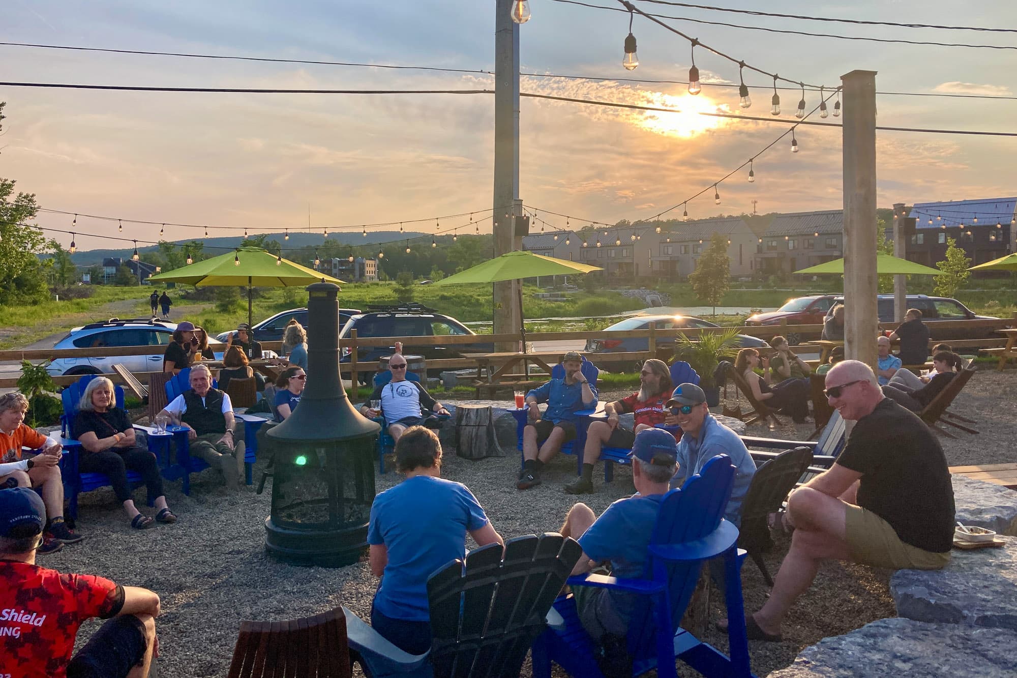 Attendees having a break.