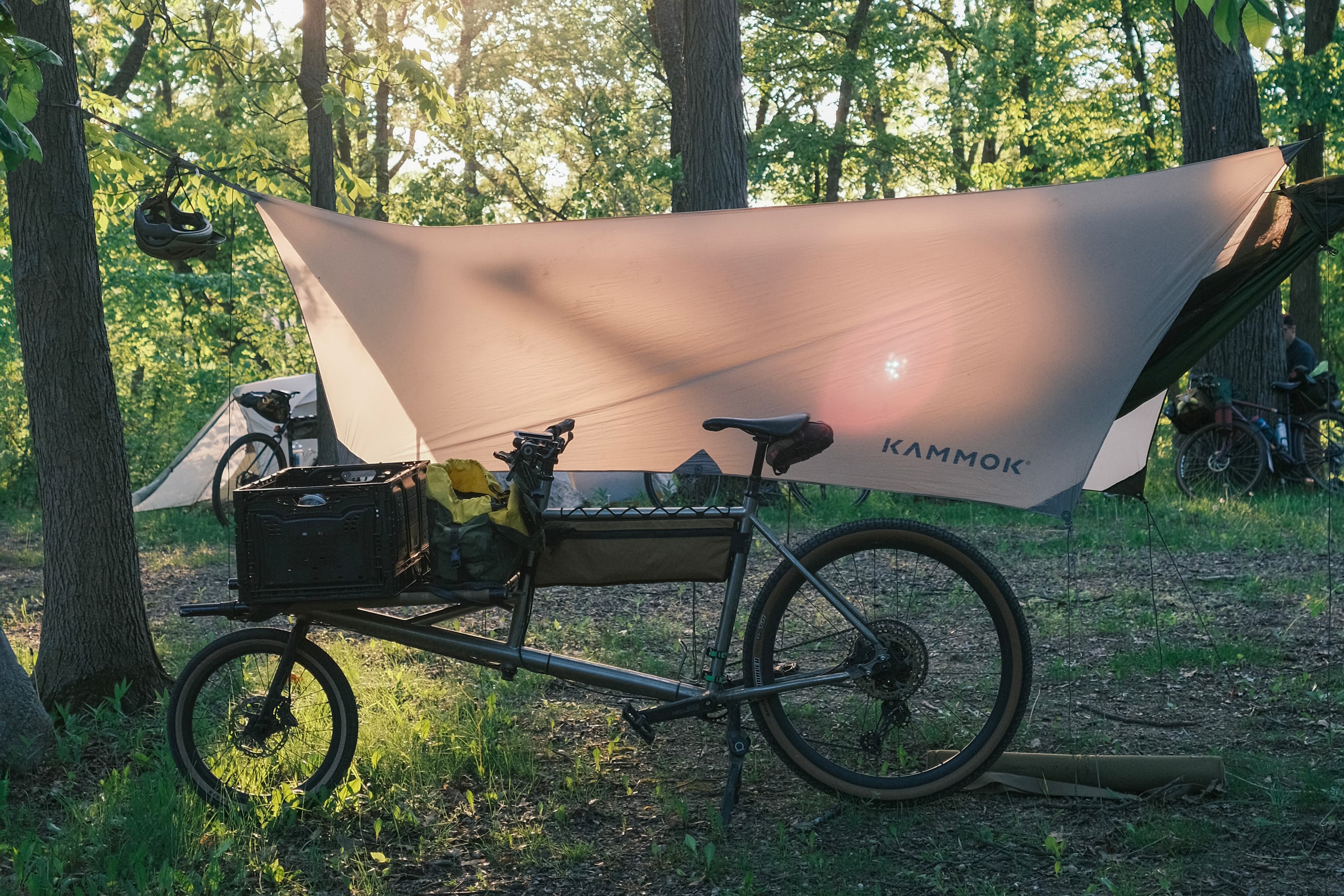 Lehis Omnium at a campsite.