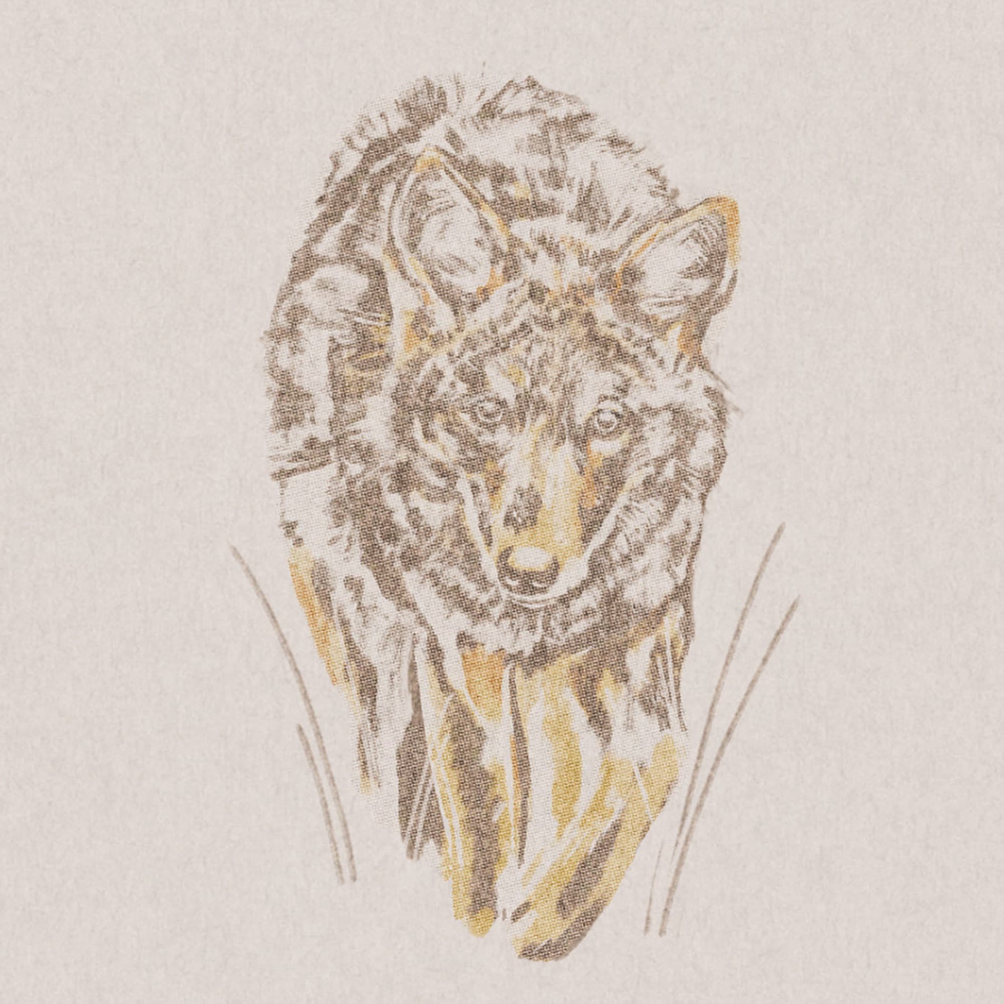A wolf illustration by Dean Liebau.