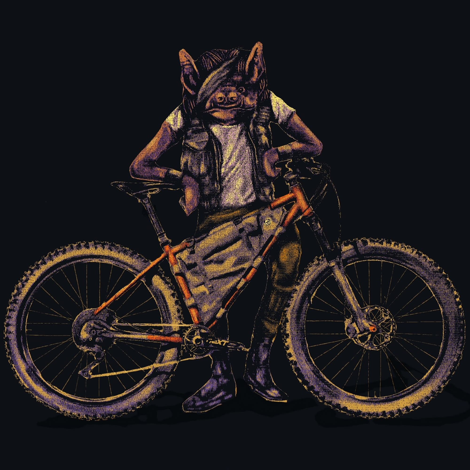 A bat and his bike.