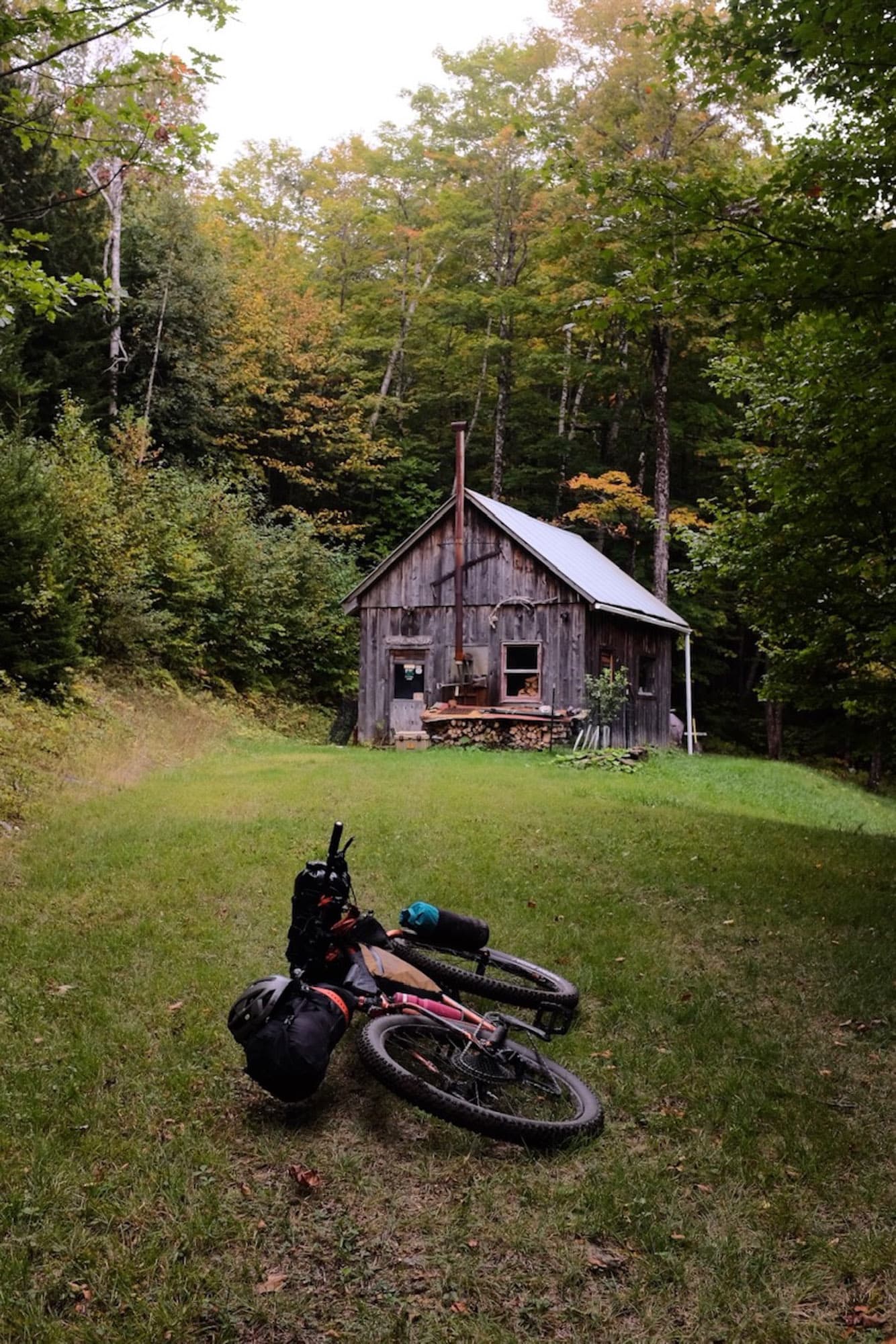 Deans bike in Vermont.