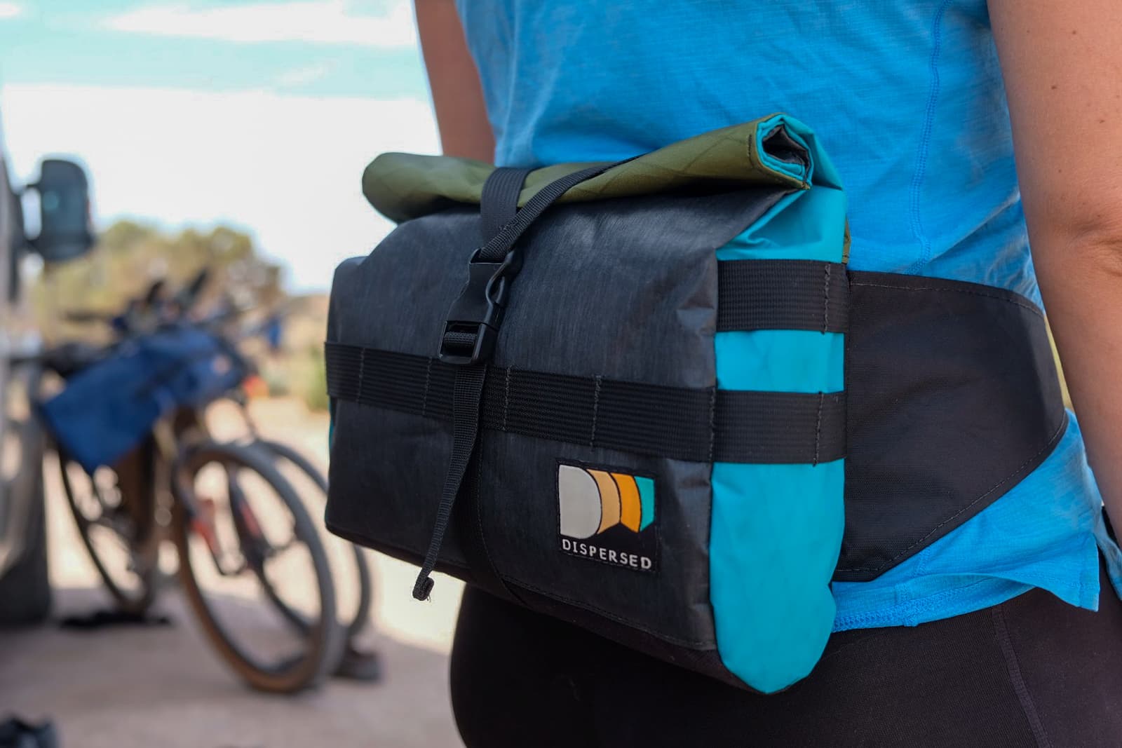 katie wearing hip pack