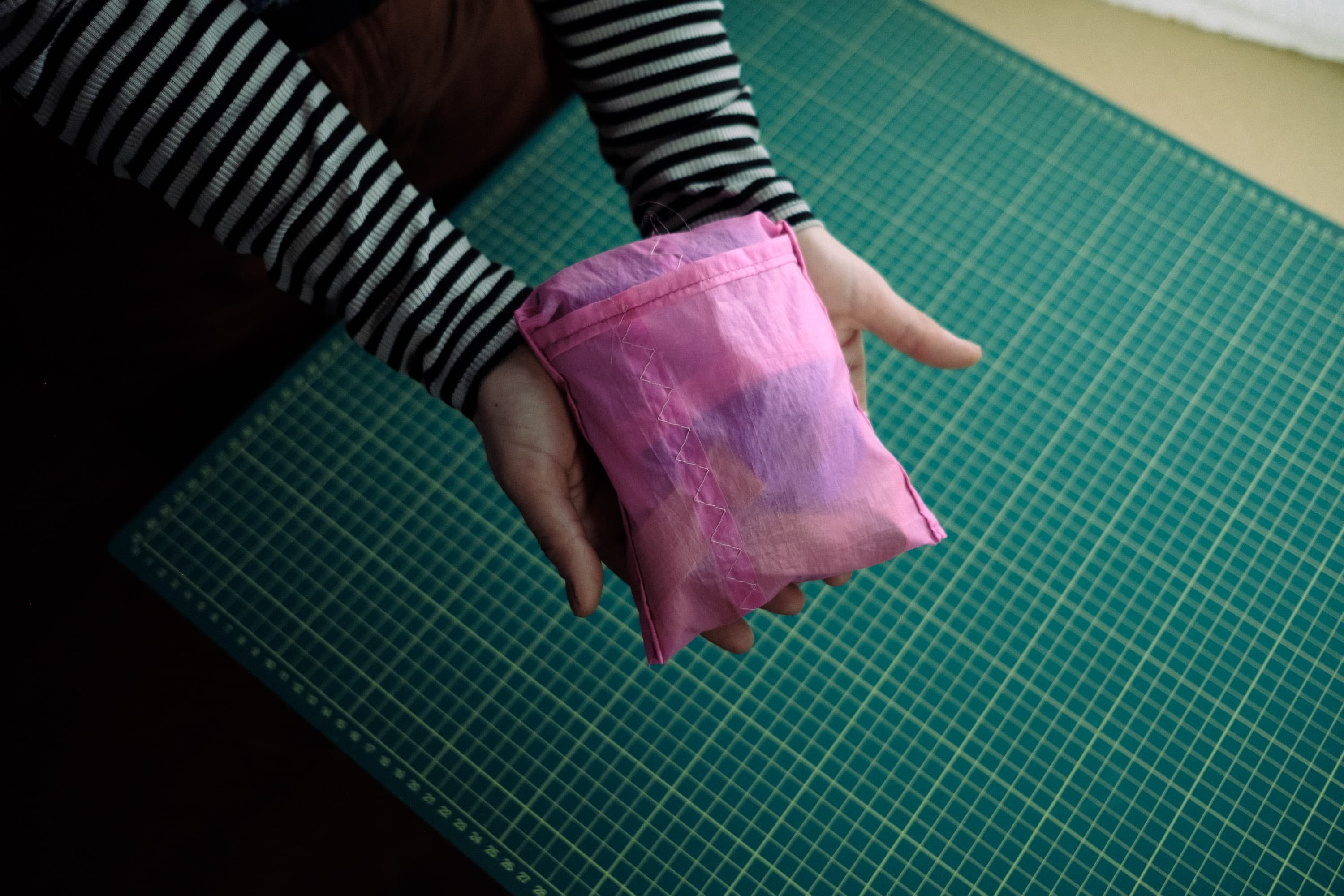 The final bag in its pocket.