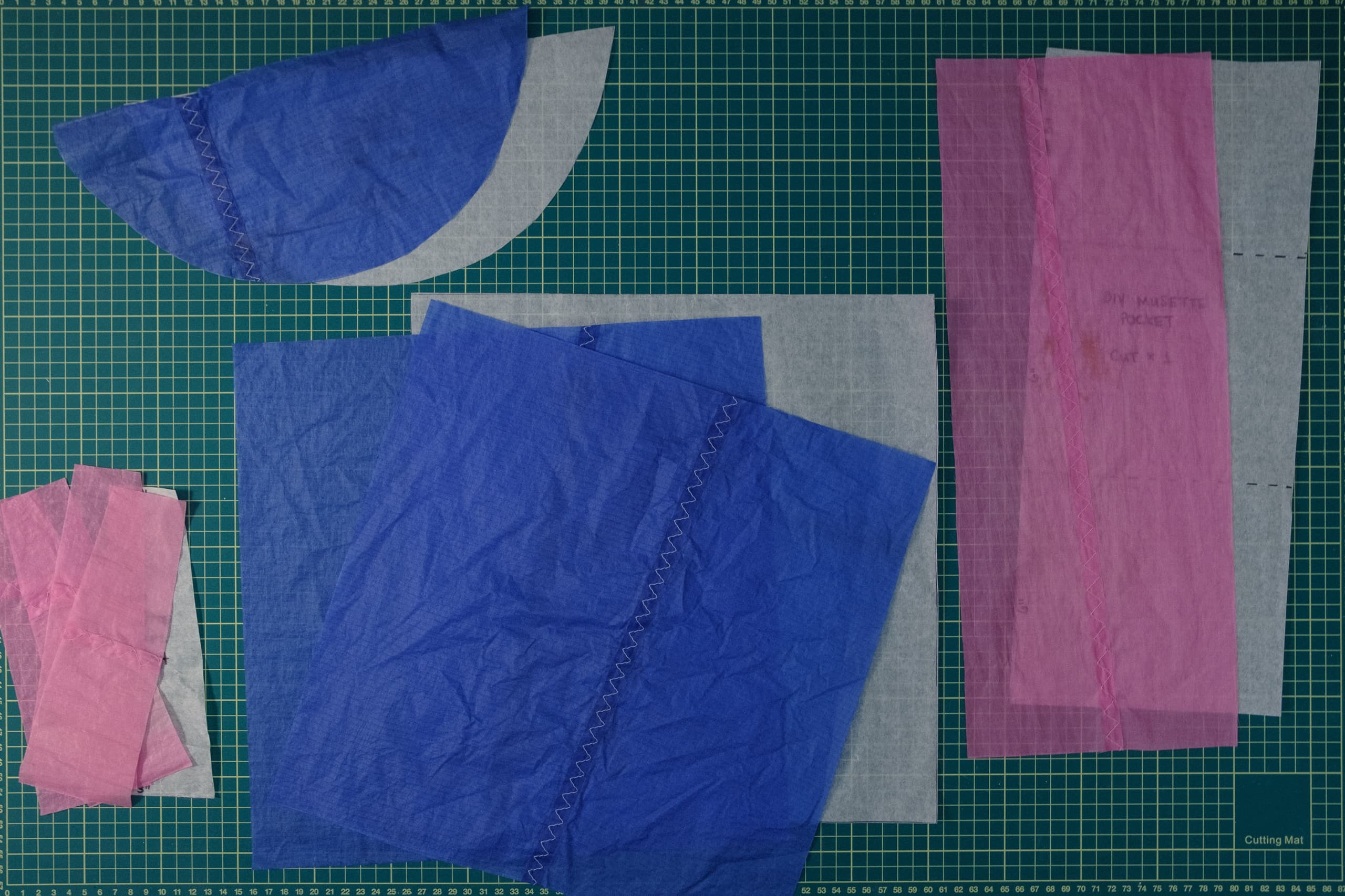 All the pattern shapes cut out.