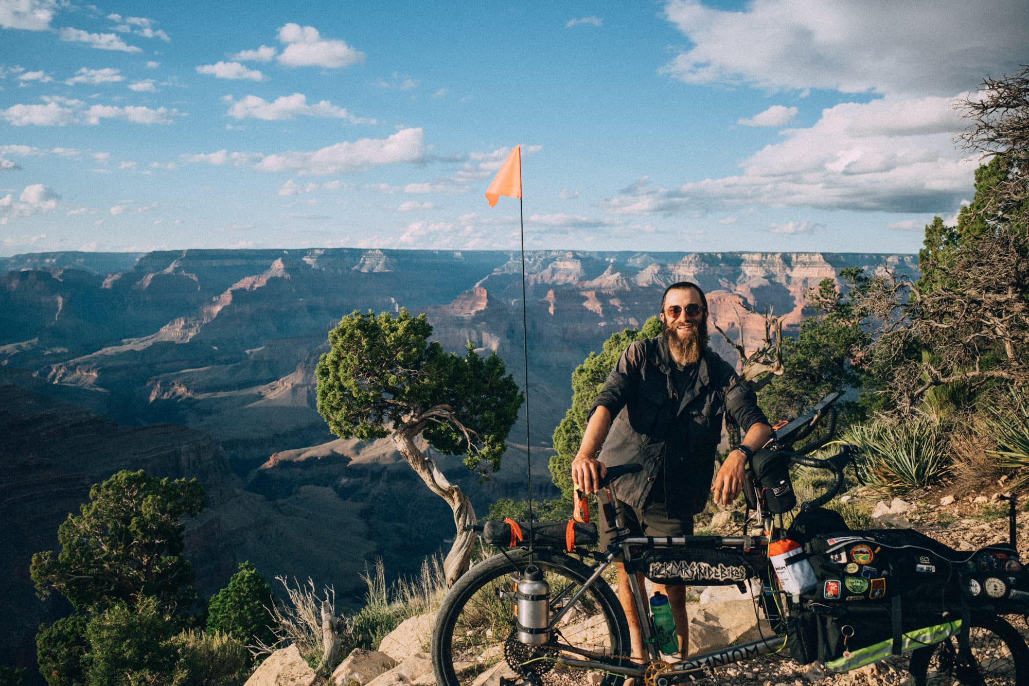 Overlooking the Grand Canyon.