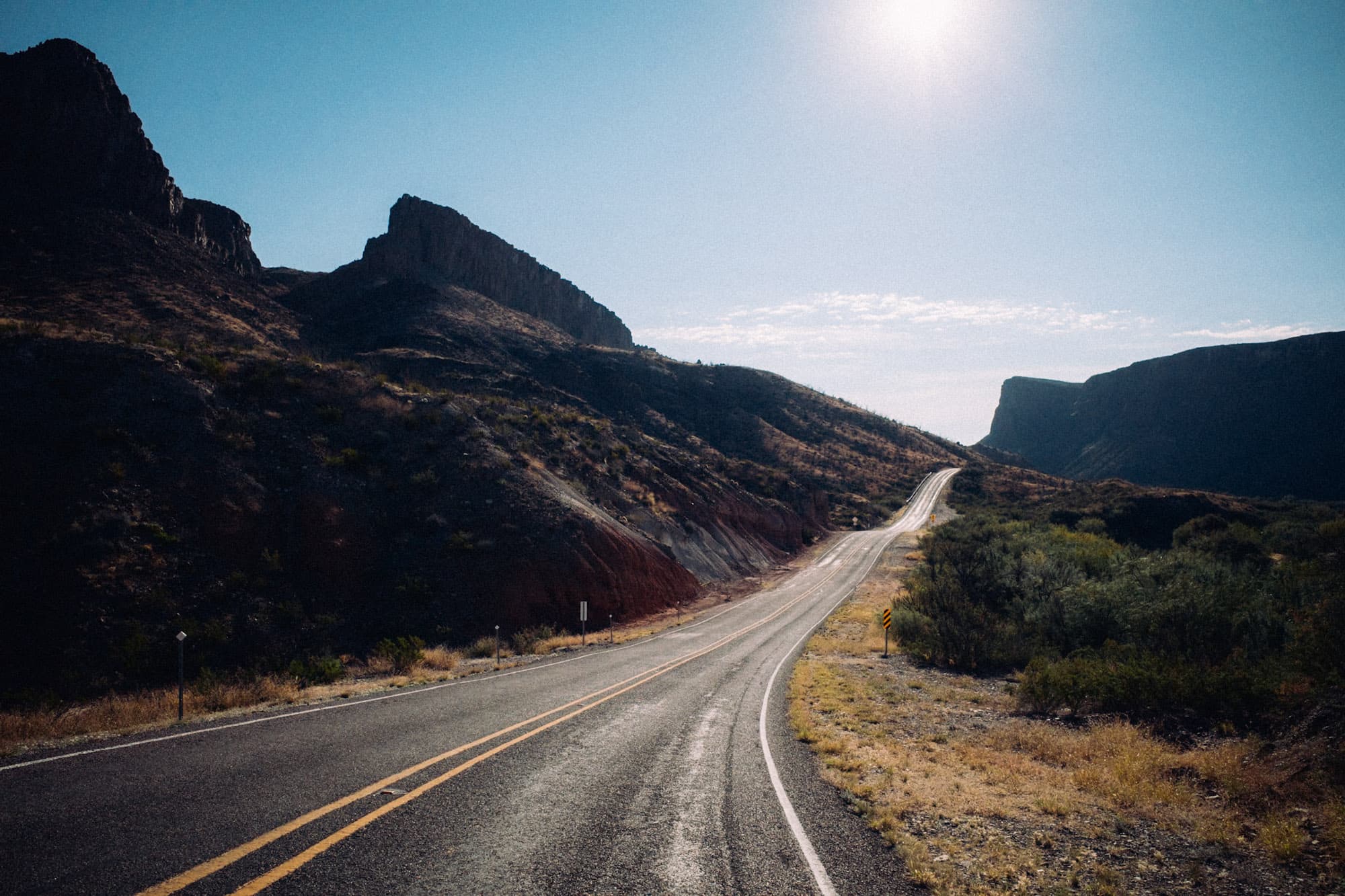 A hilly road.