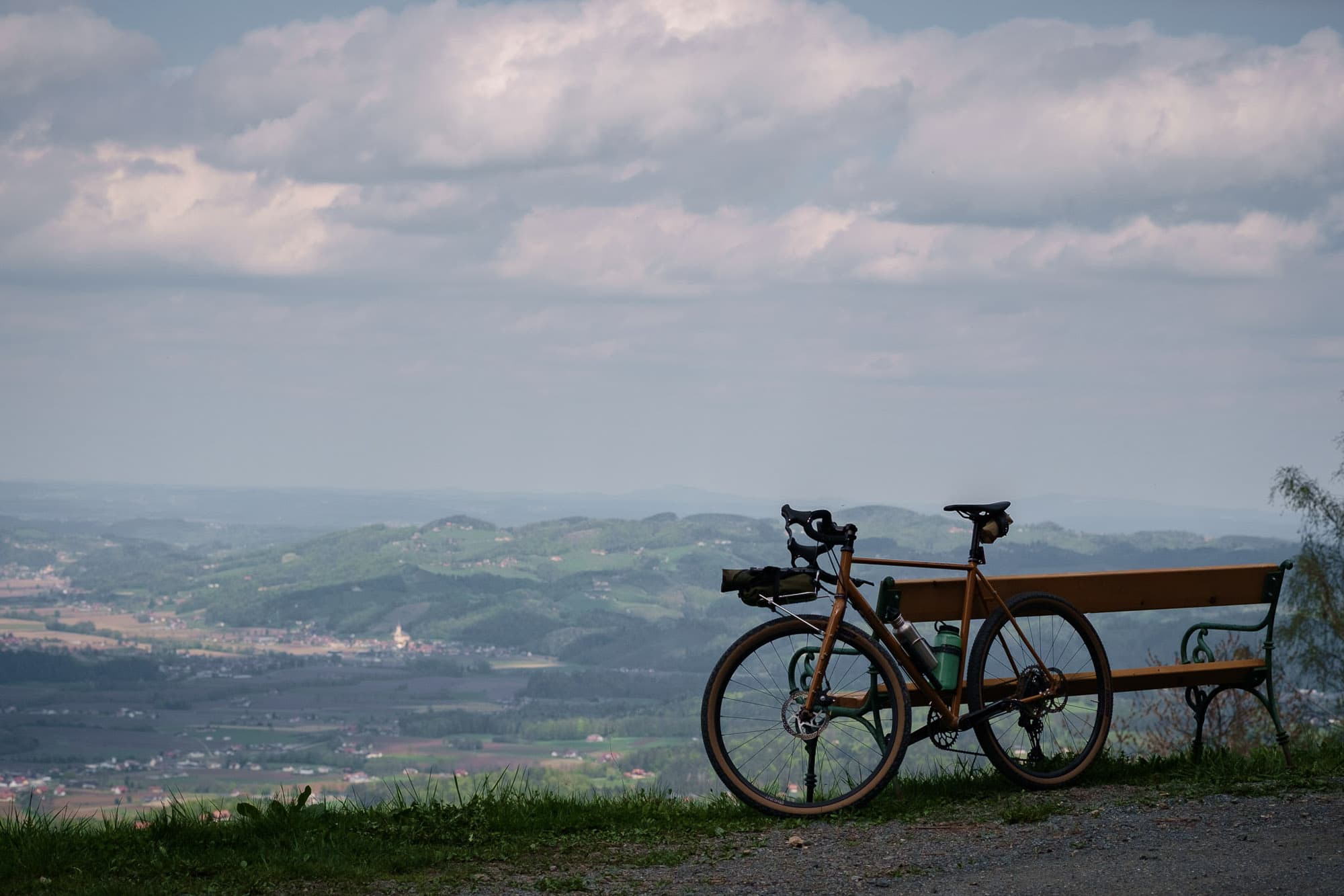 bike on bench