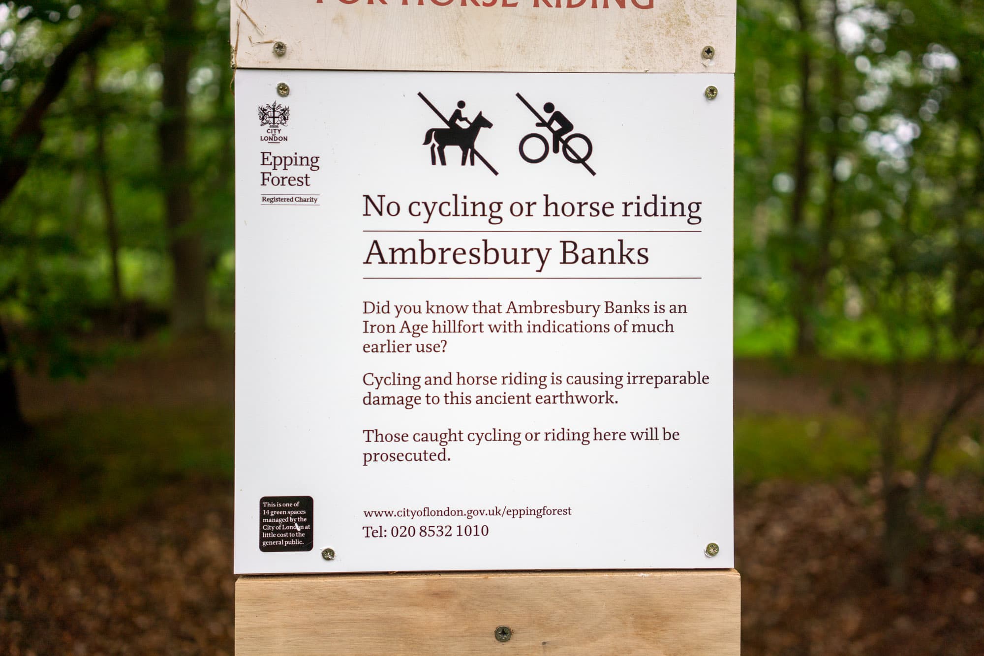 No cycling!