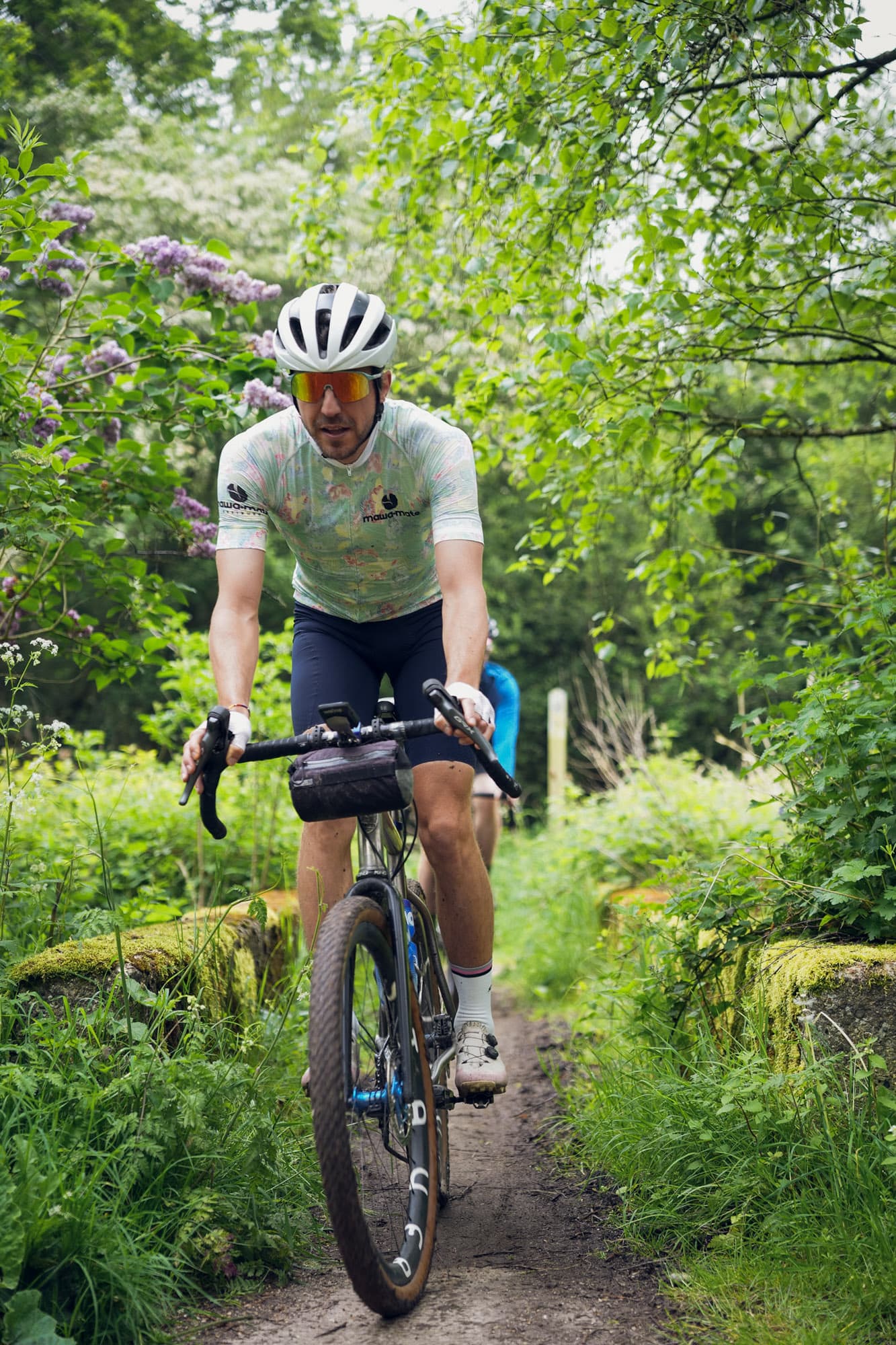 Gravel cycling man.