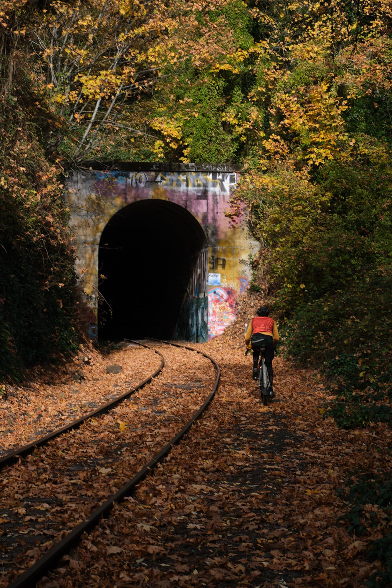 In the tunnels.