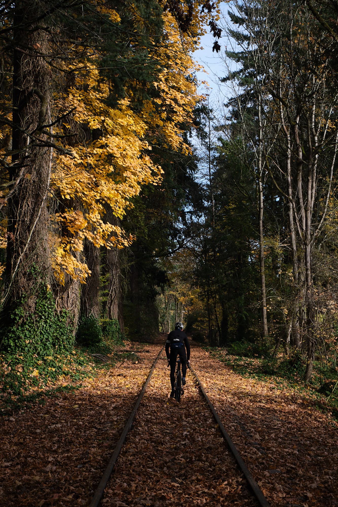 On the tracks.