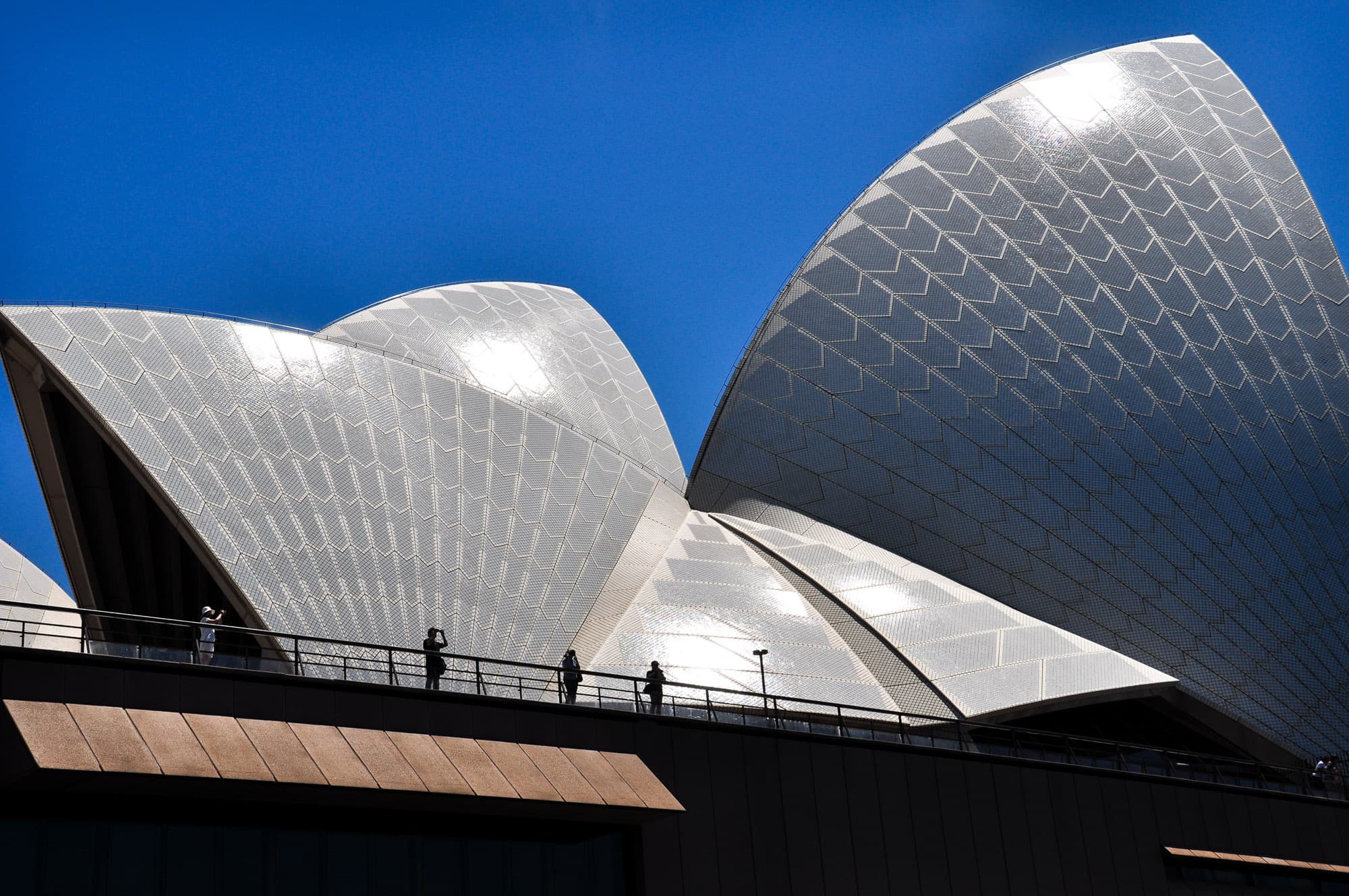 People at the Sydney Opera House.