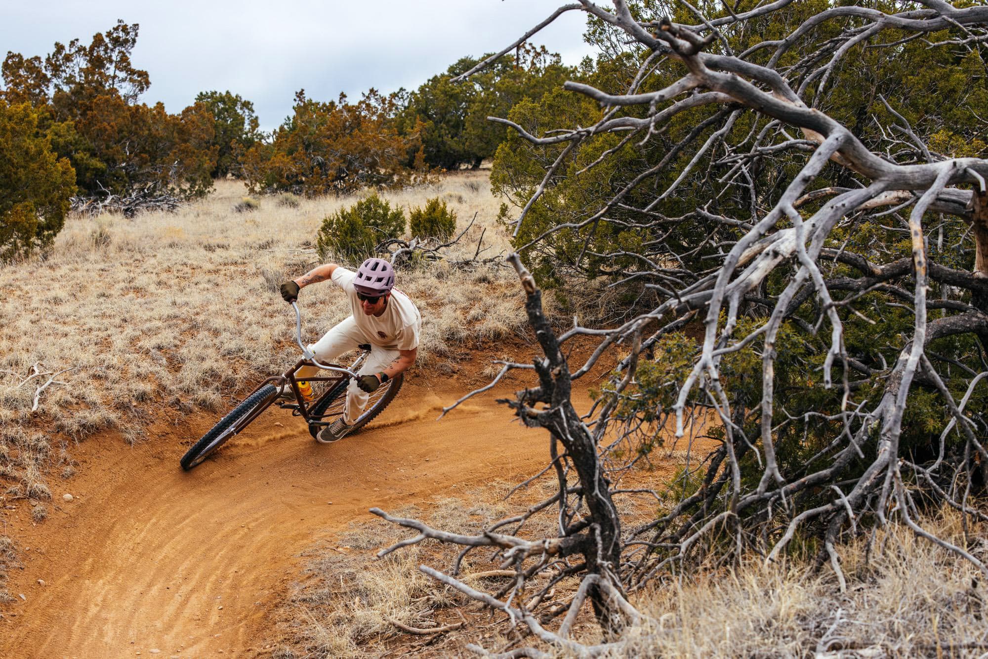 John cruises the berms.