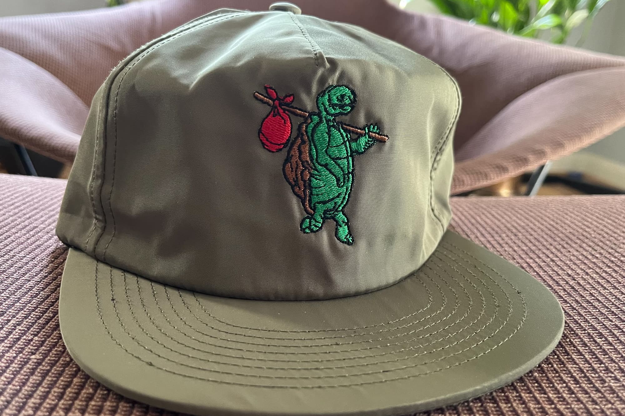 A Lugs Not Drugs hat.
