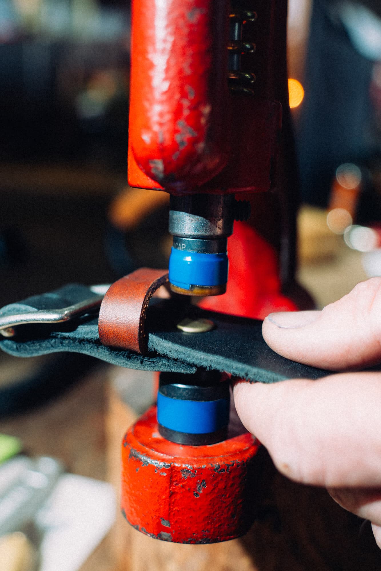 Crafting a leather blet.