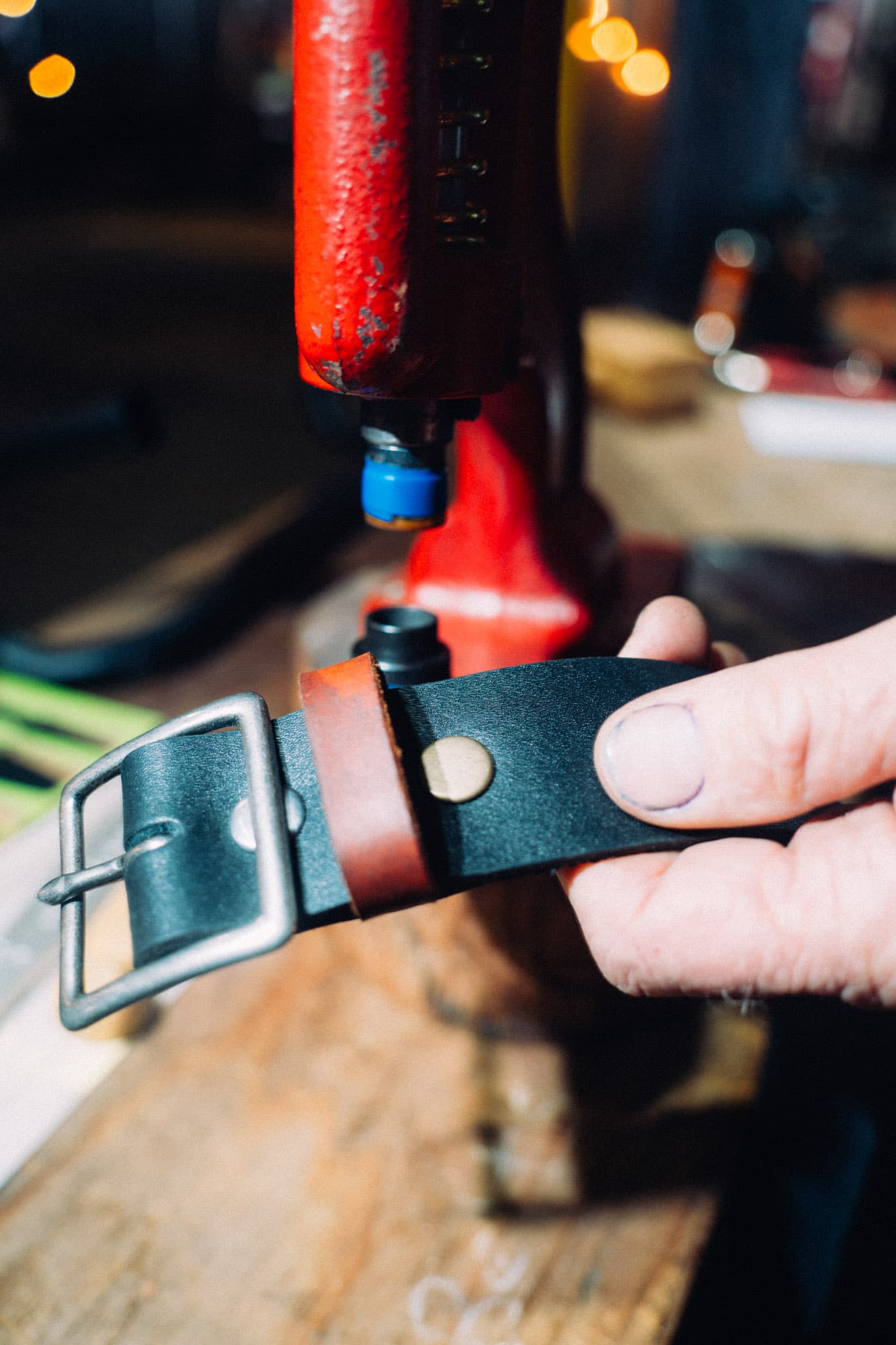 Belt making.