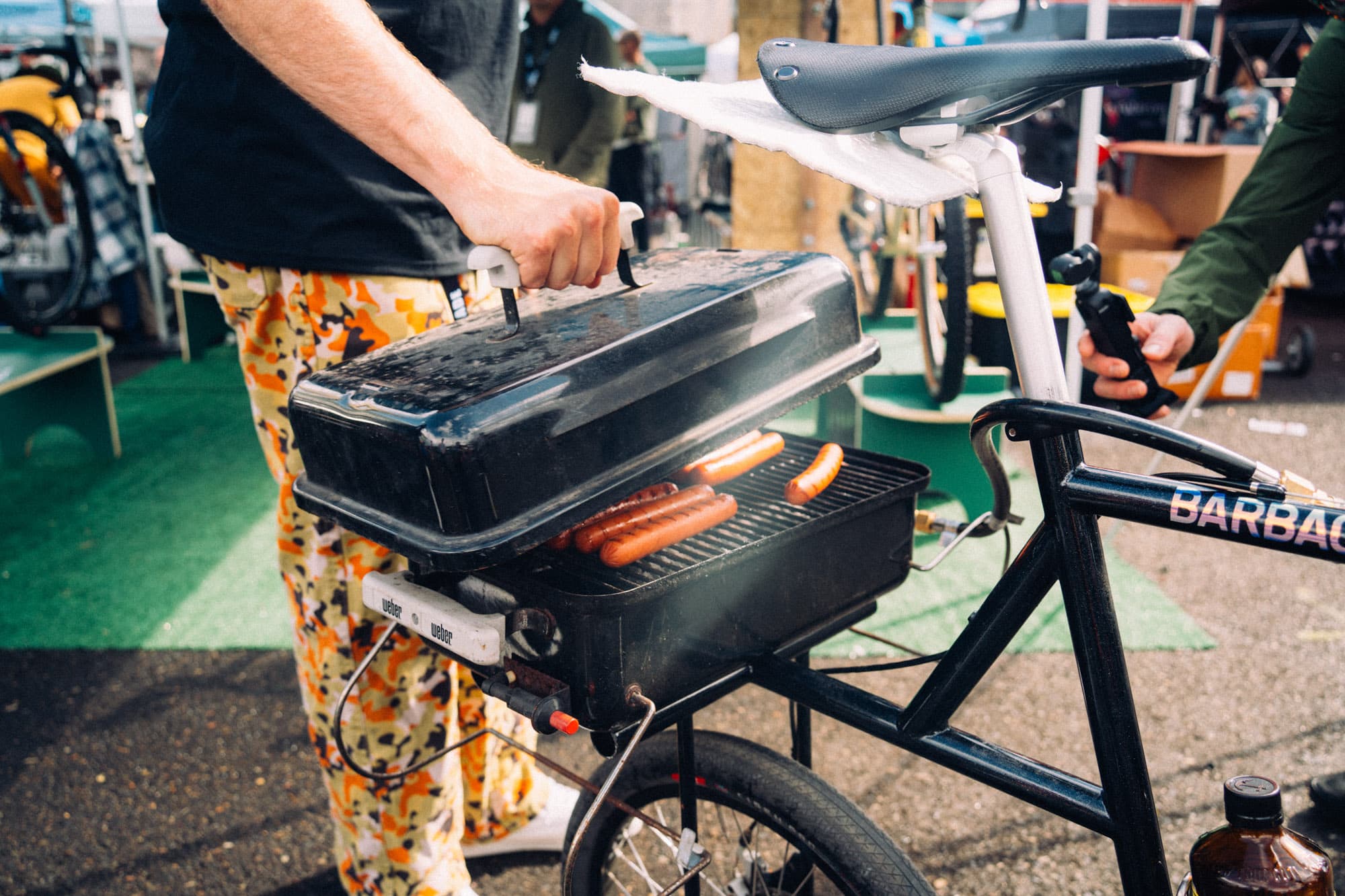 Grilling and biking.