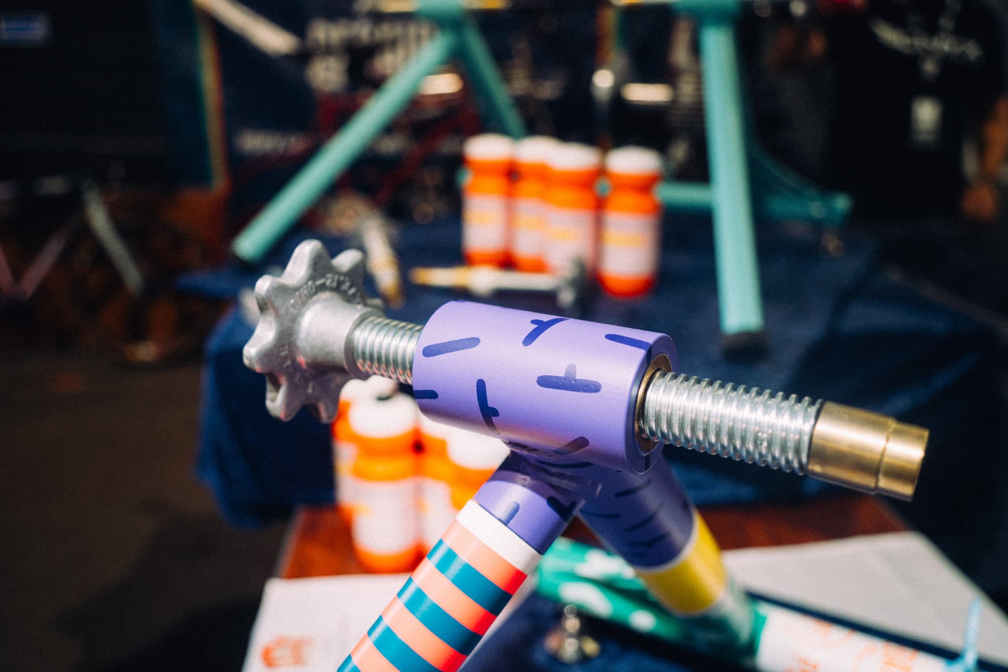 A close up of the Portland Bike Stand.