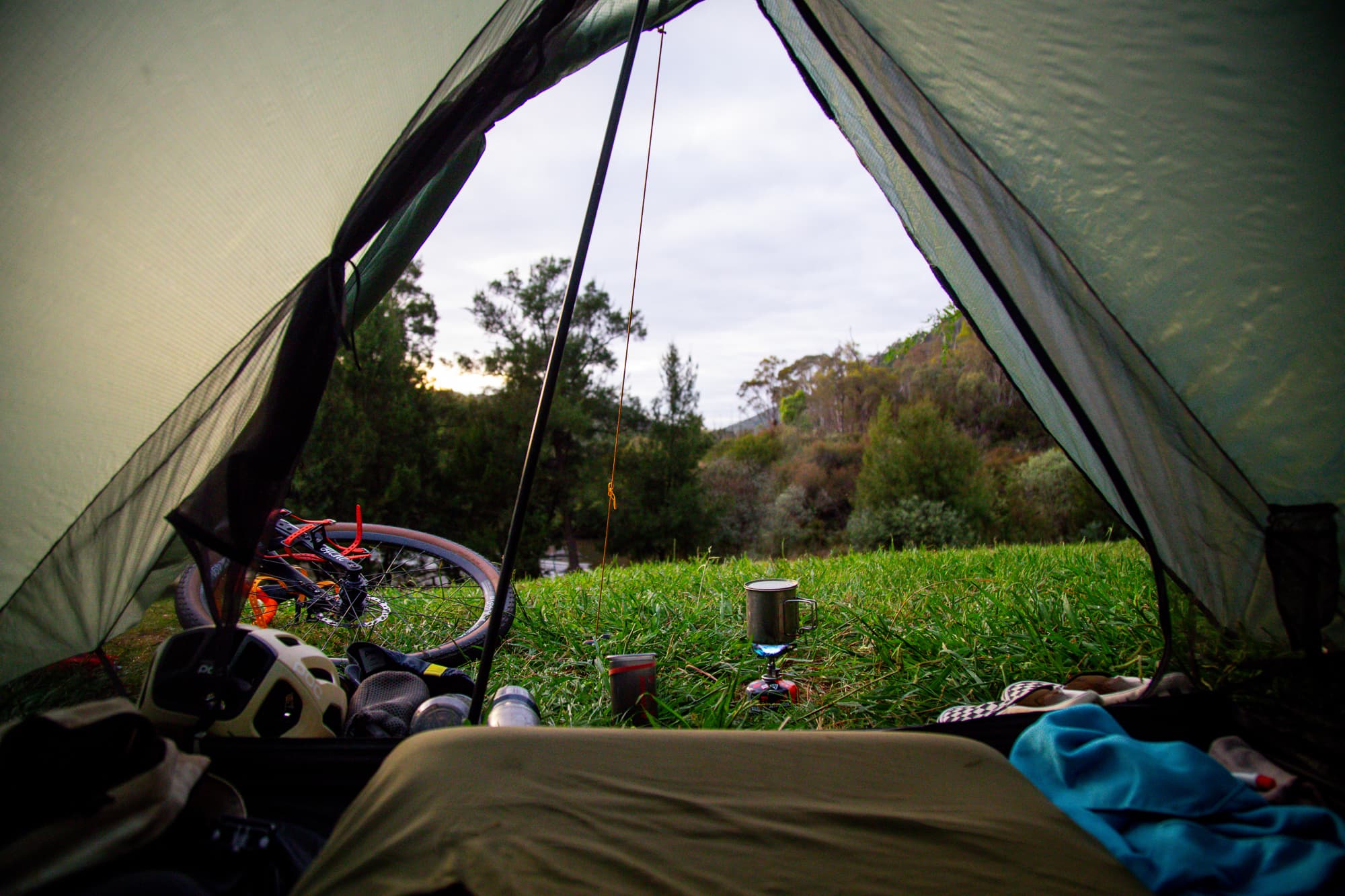 view from tent