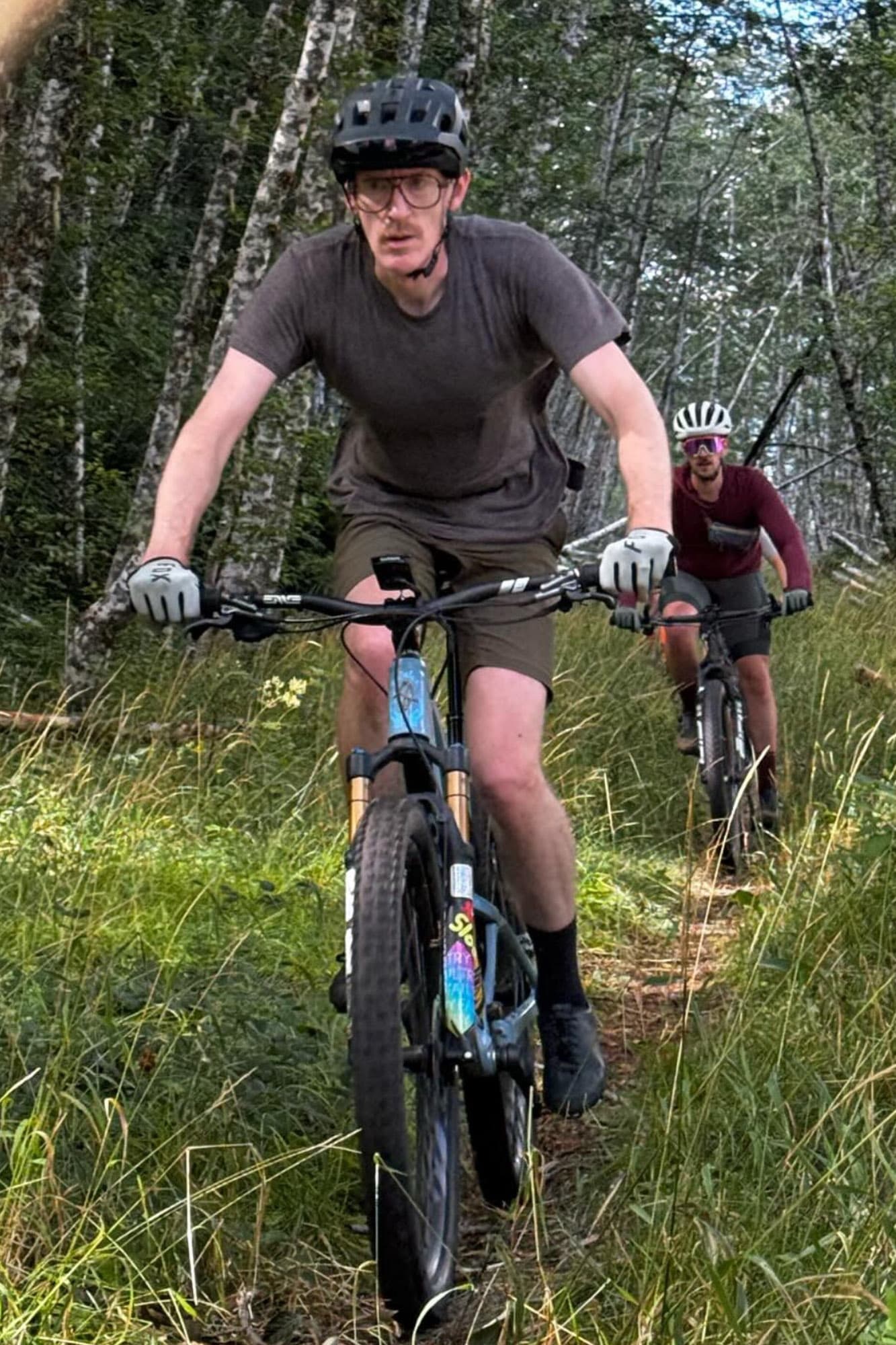 Trail riding with Ron Lewis and friends.