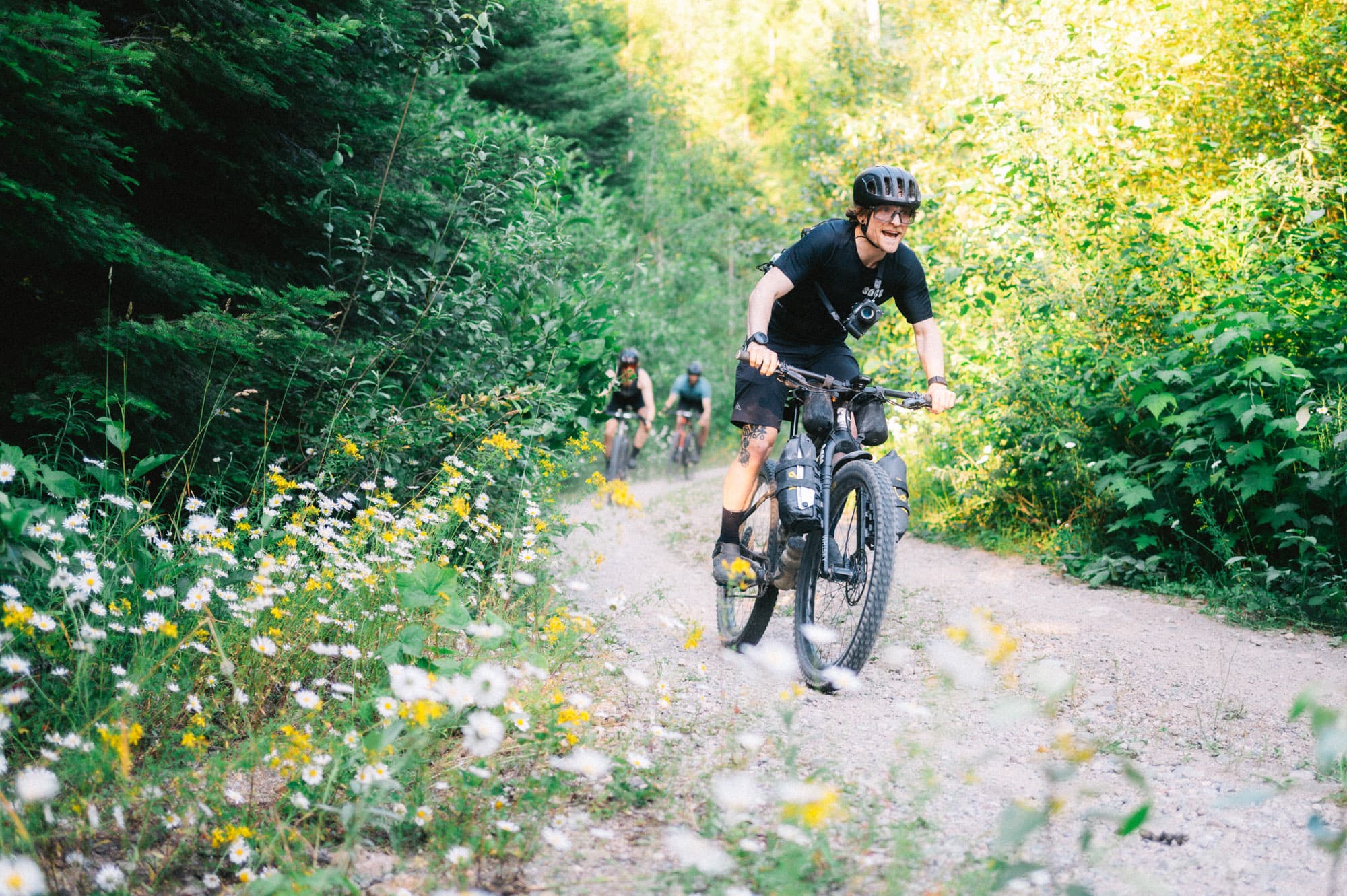 Alex rides the dirt.