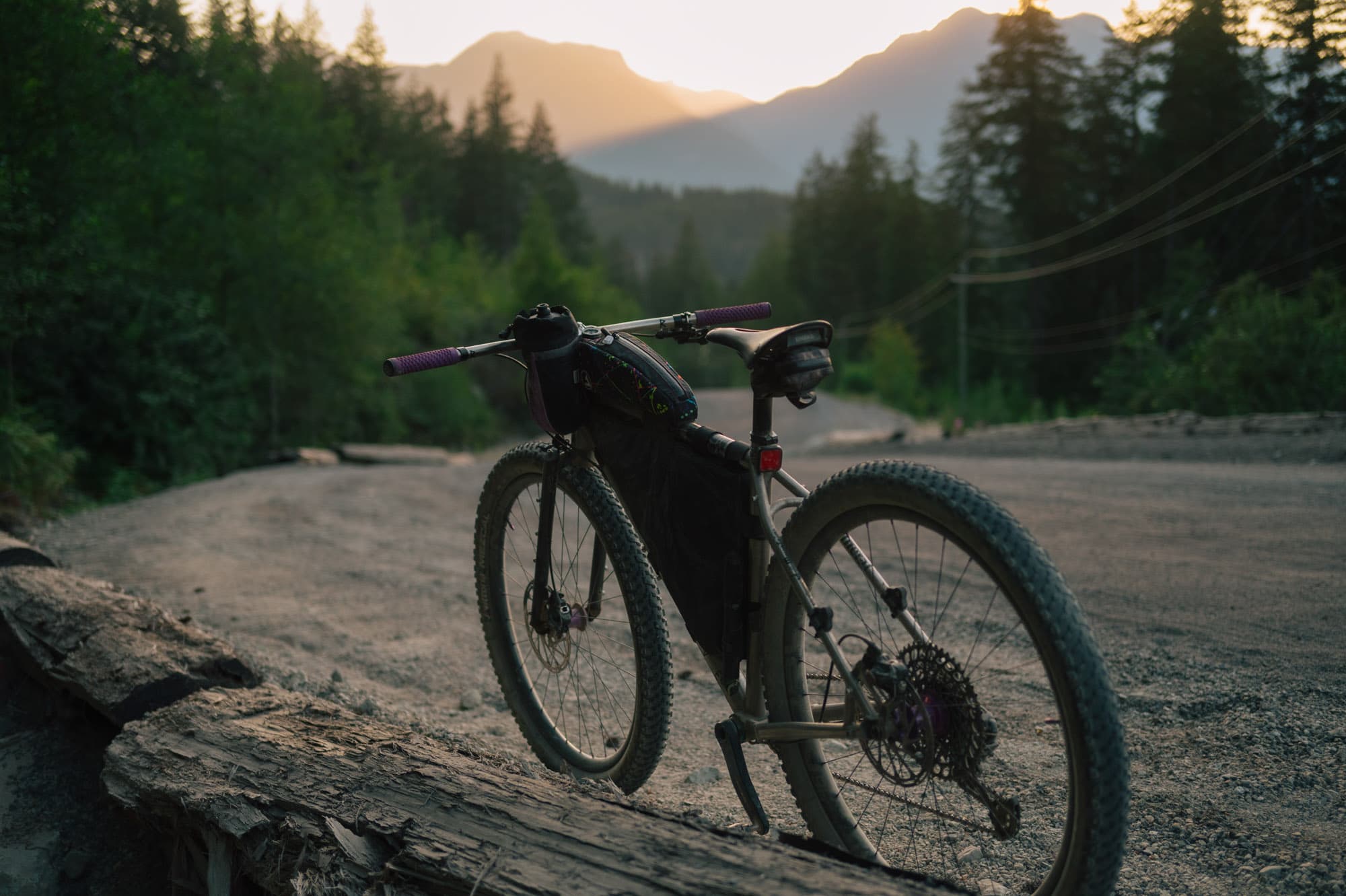 Pats bike in the dirt.