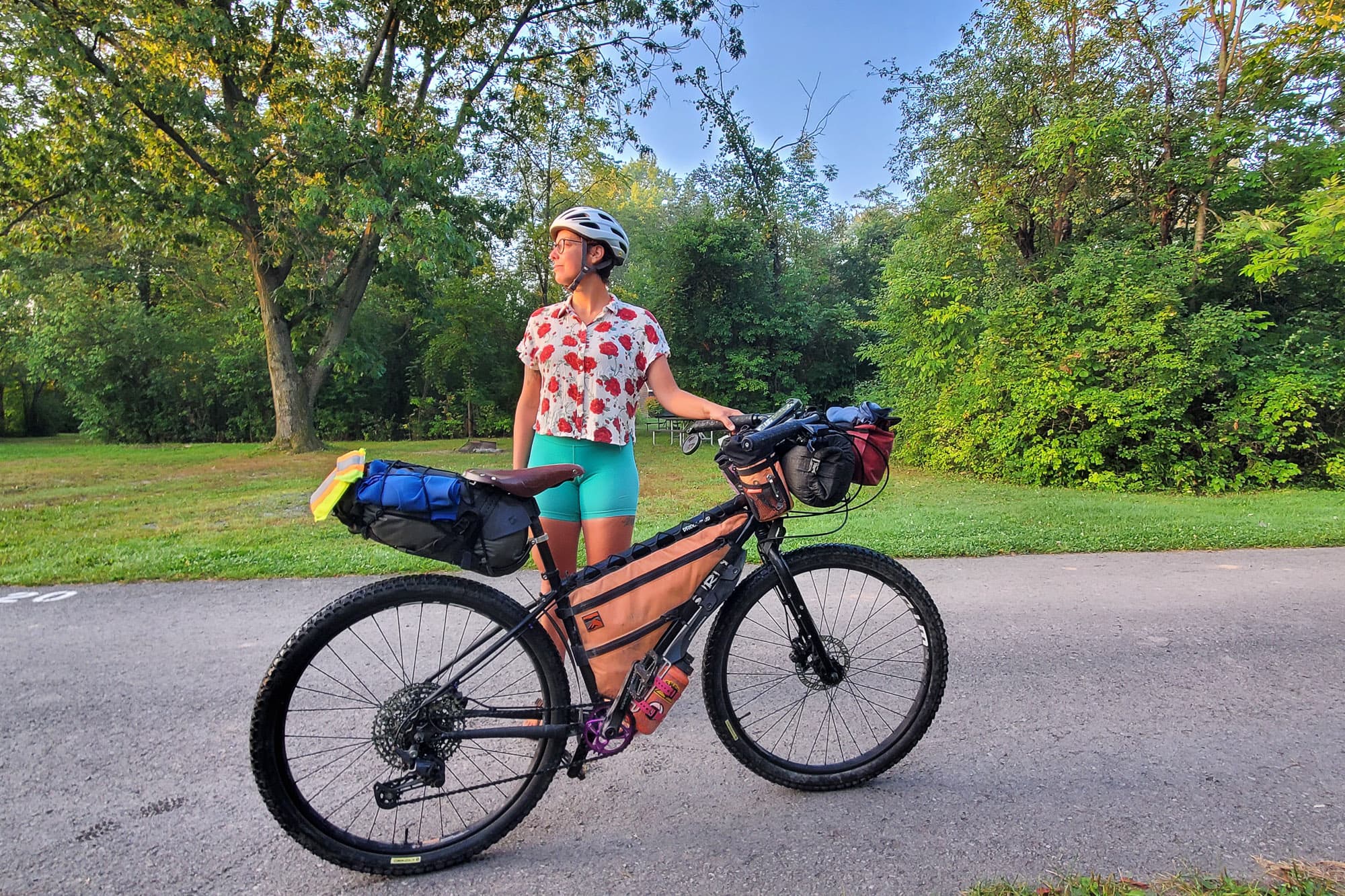 Ali with her Surly.