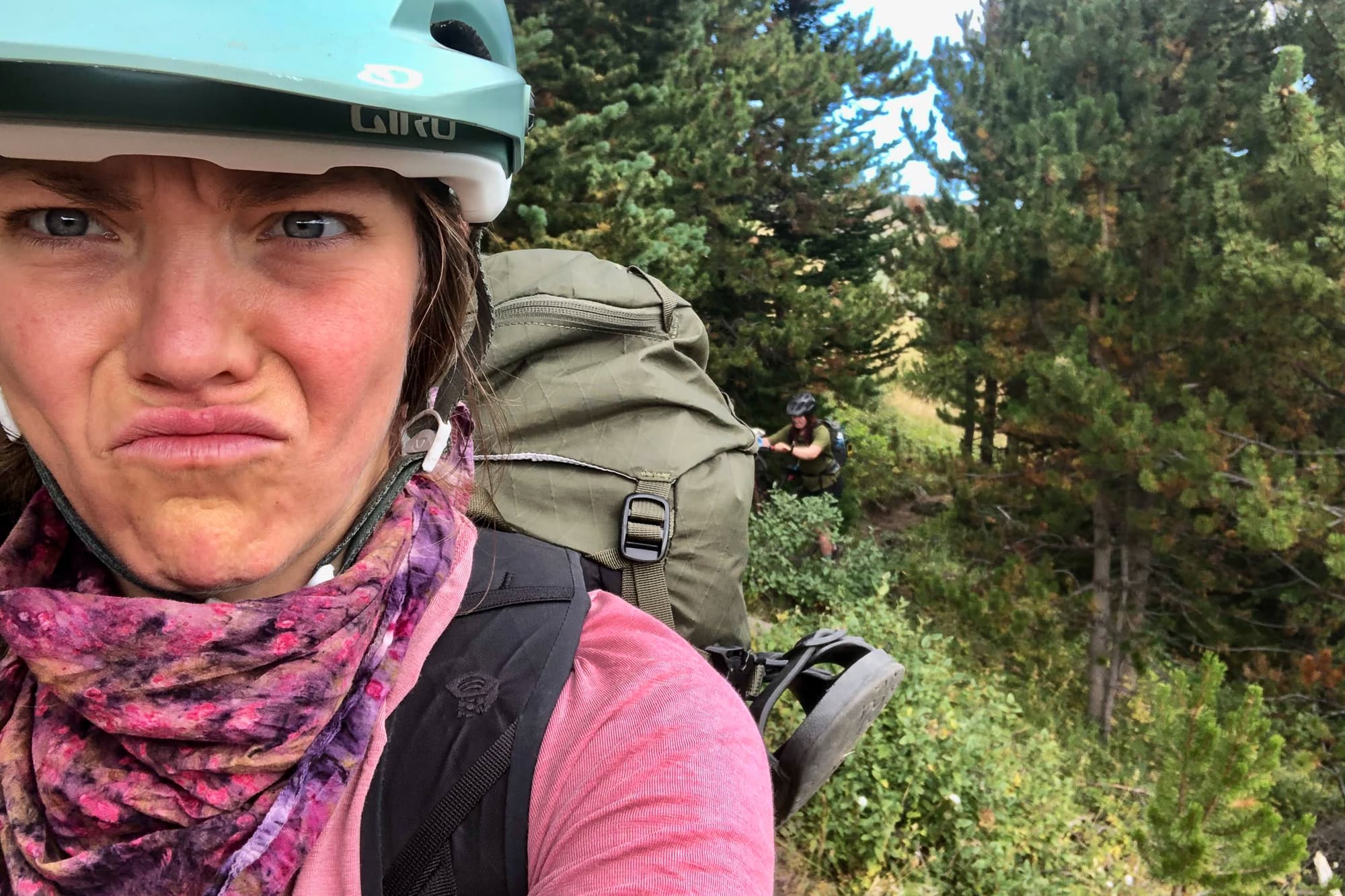 sarah grimacing