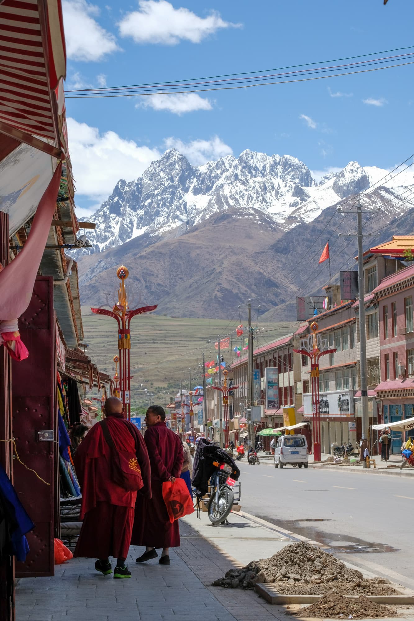 Monks in the Himalayas.