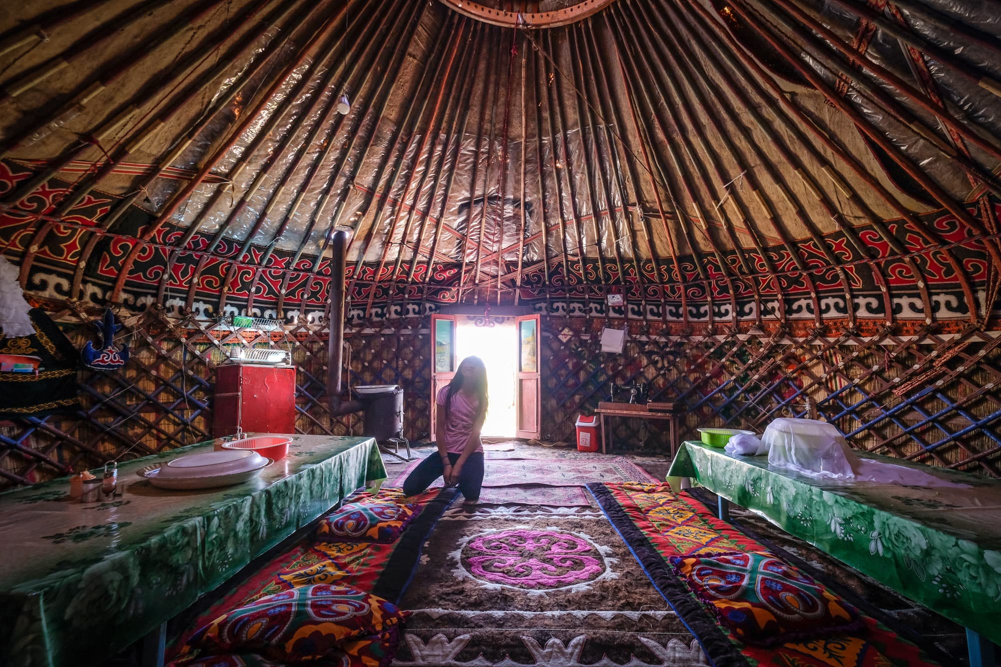 In a yurt.