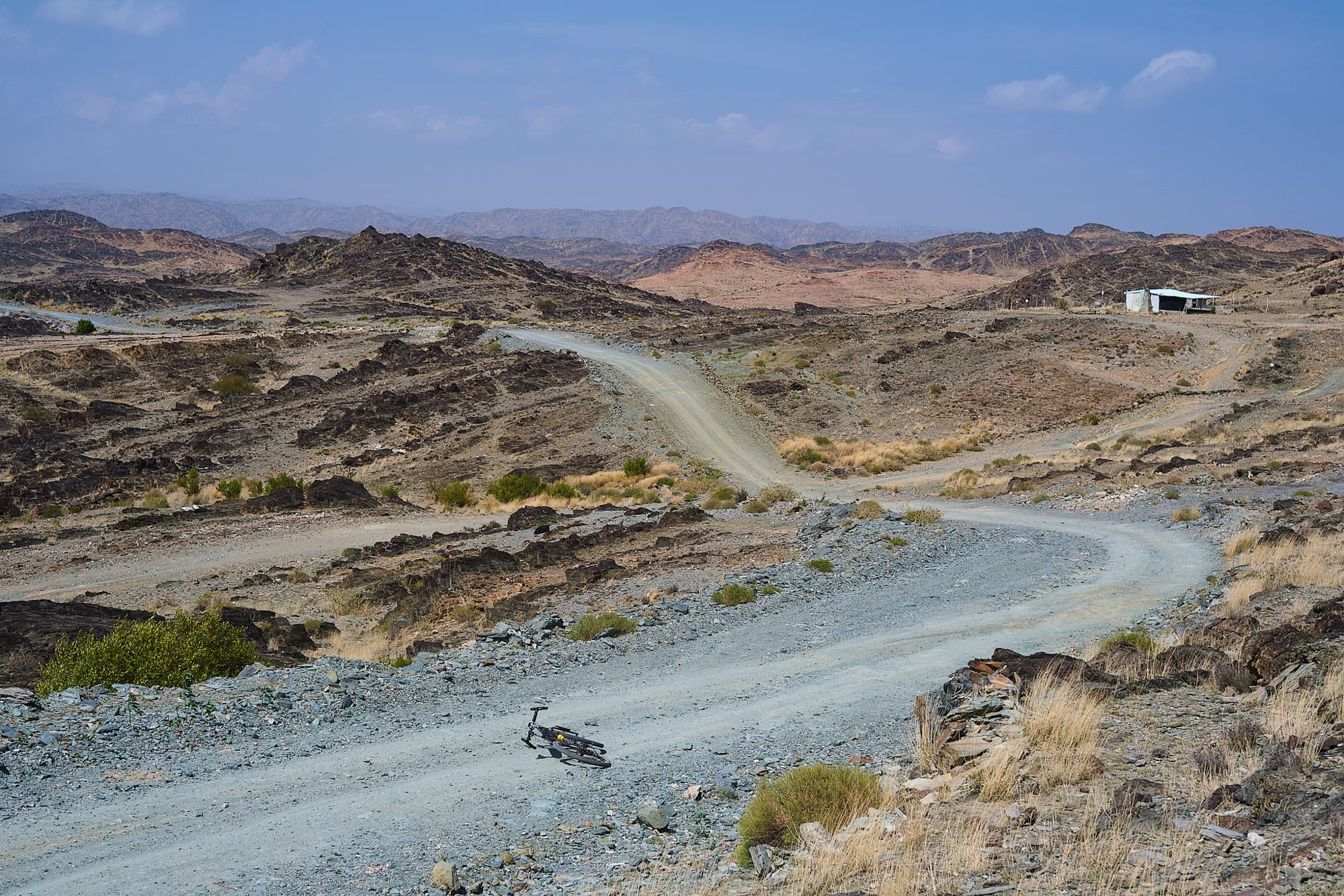 A gravel road in the Aseer Mountains.