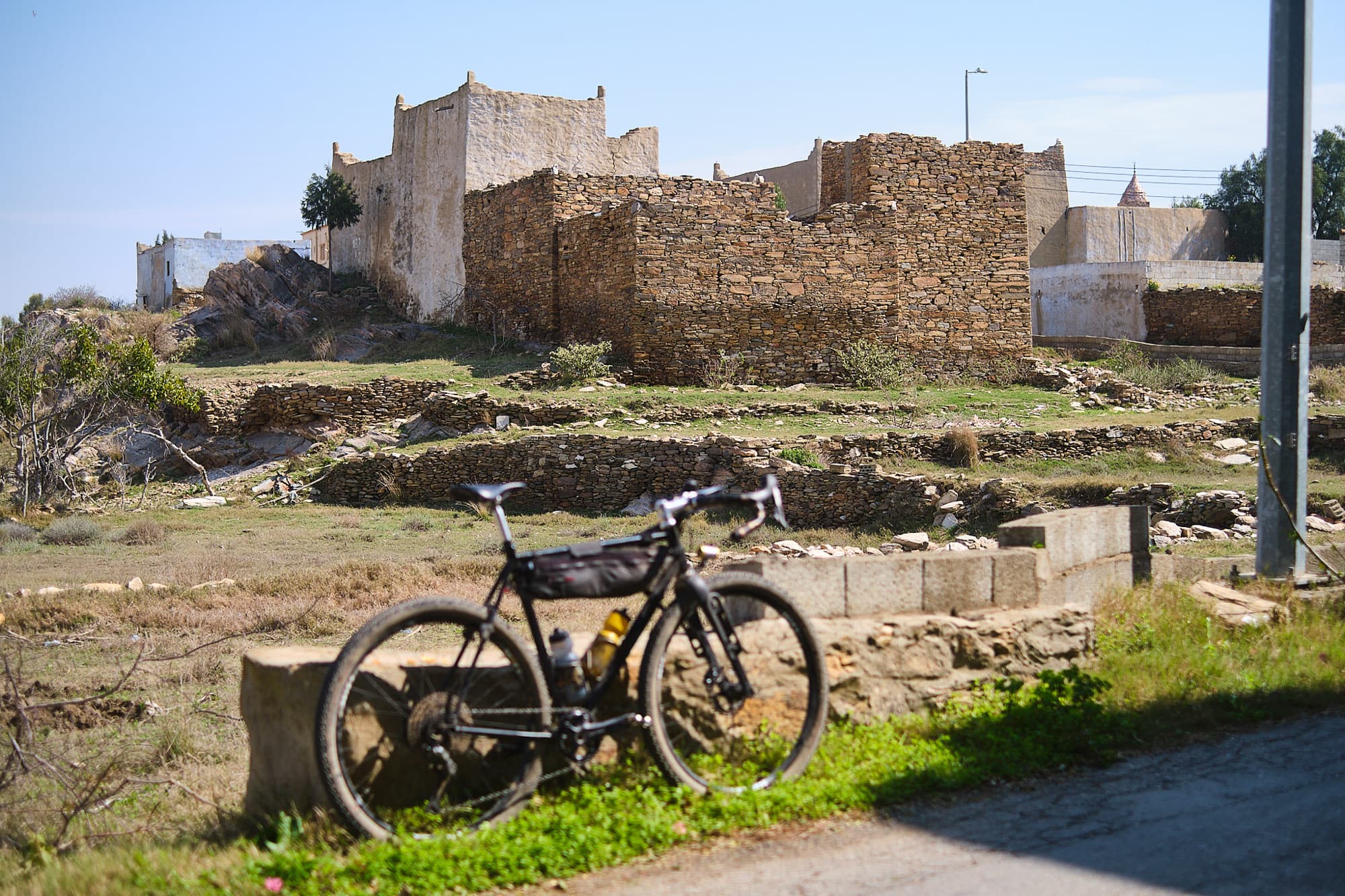 Abes bike in a Saudi village.