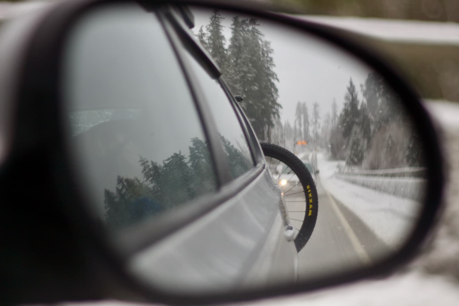 bike in mirror