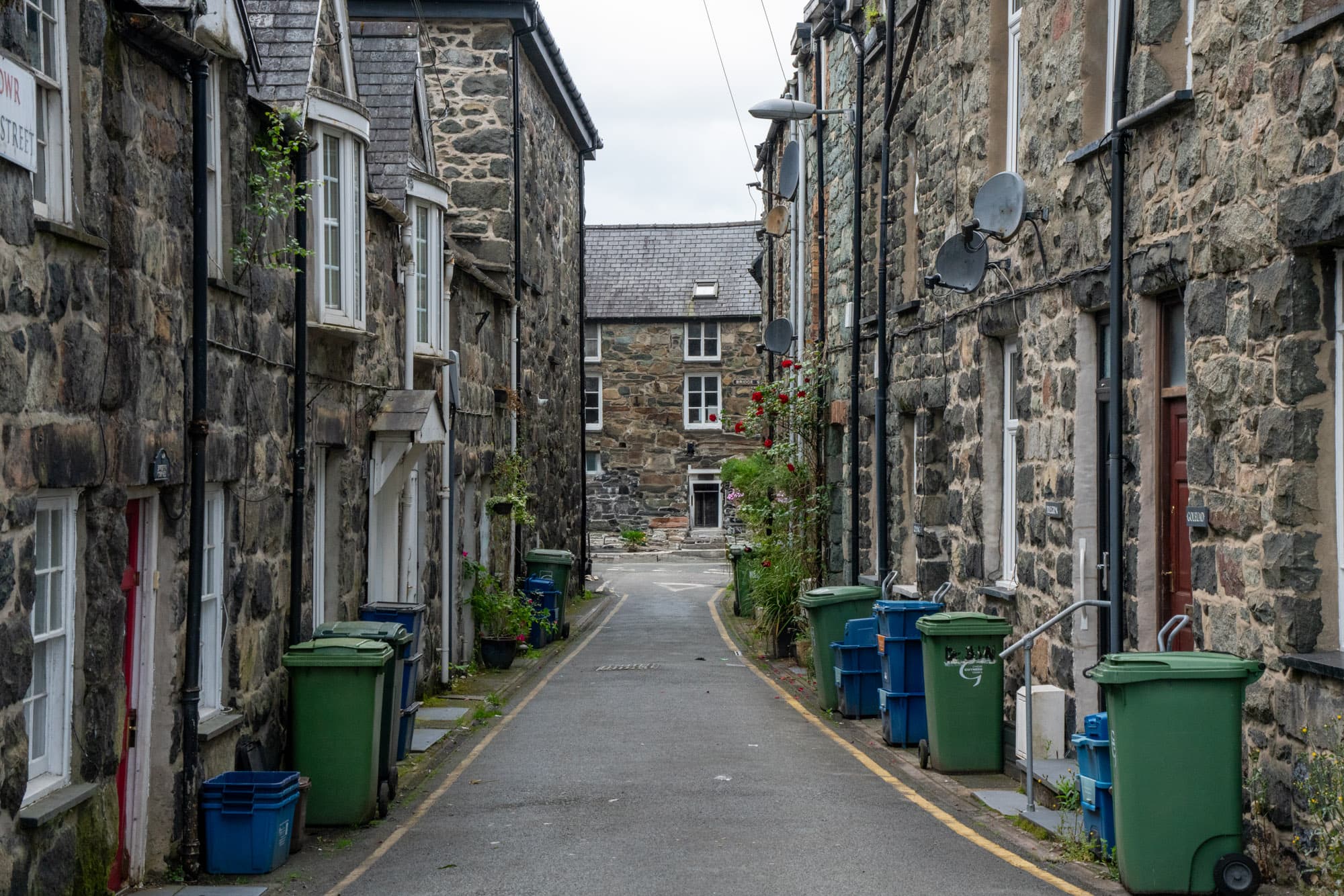 Dolgellau town streets.