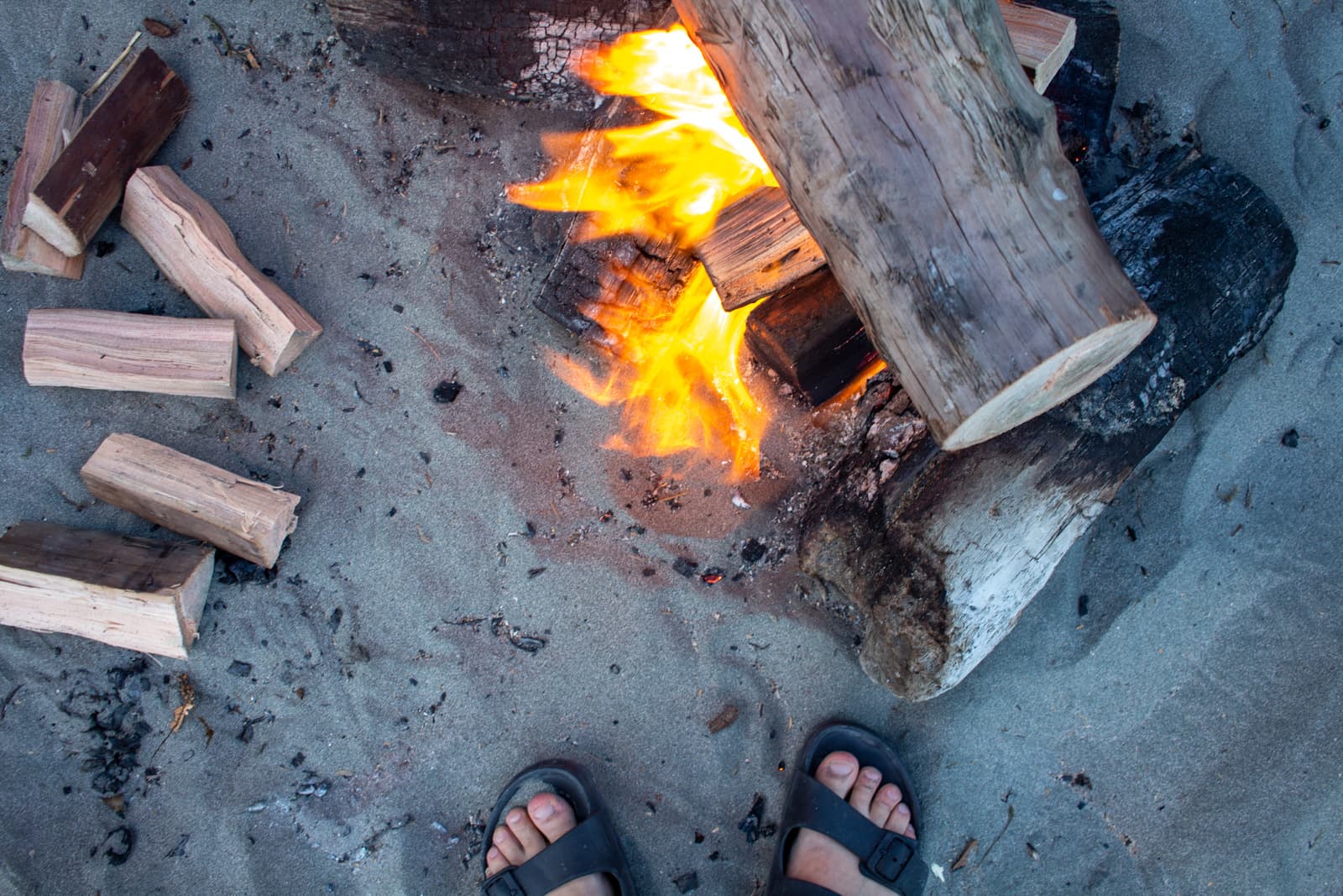 beach fire