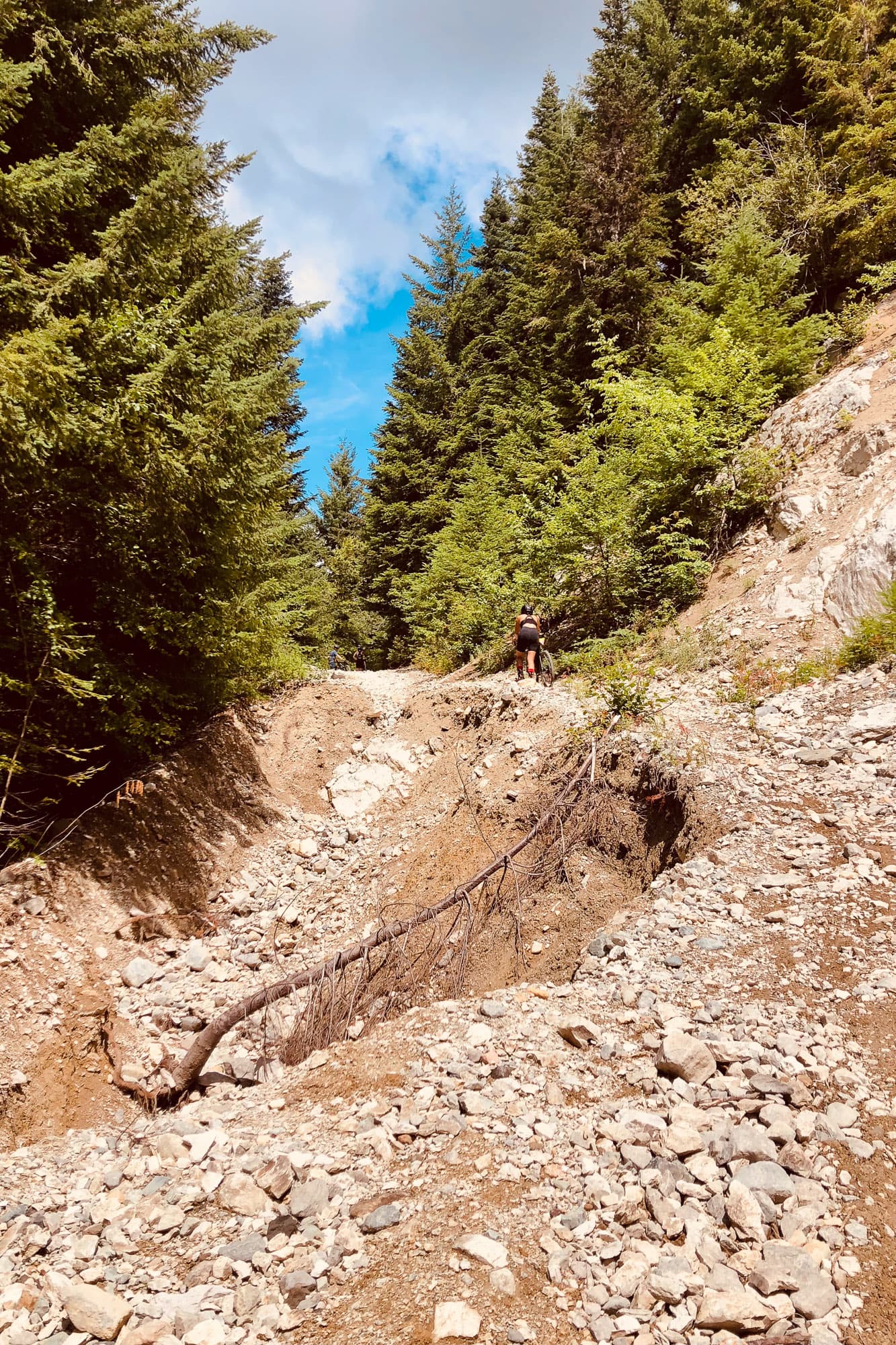 washed out road
