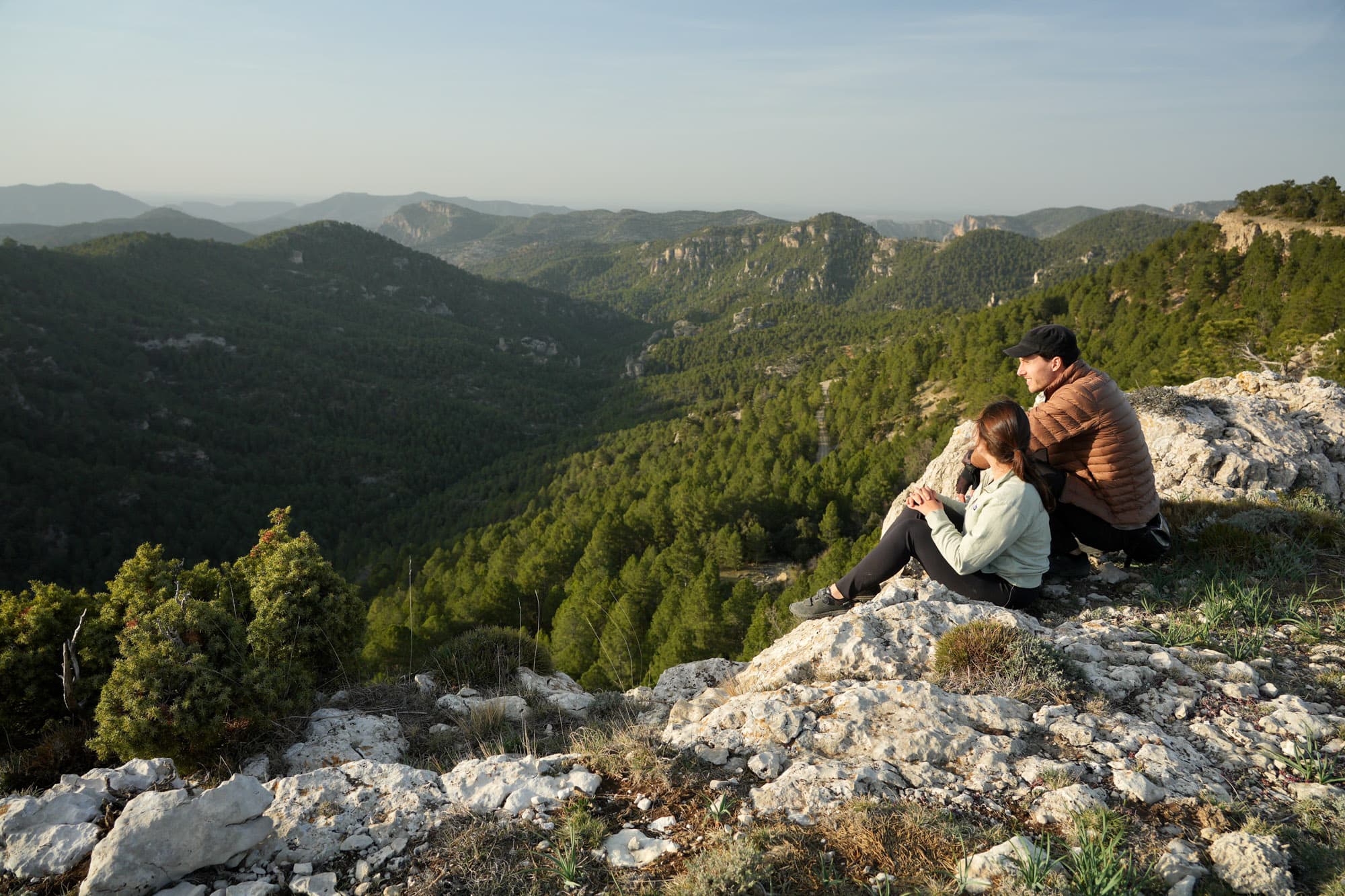 Tristan and Belén enjoy a view.