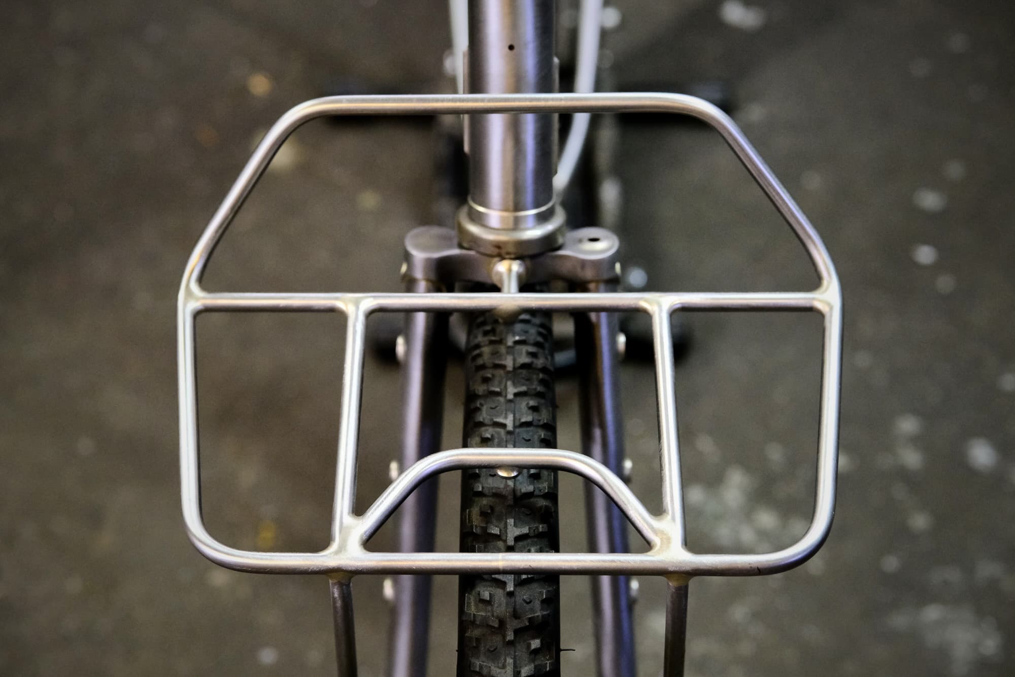 A custom front rack.
