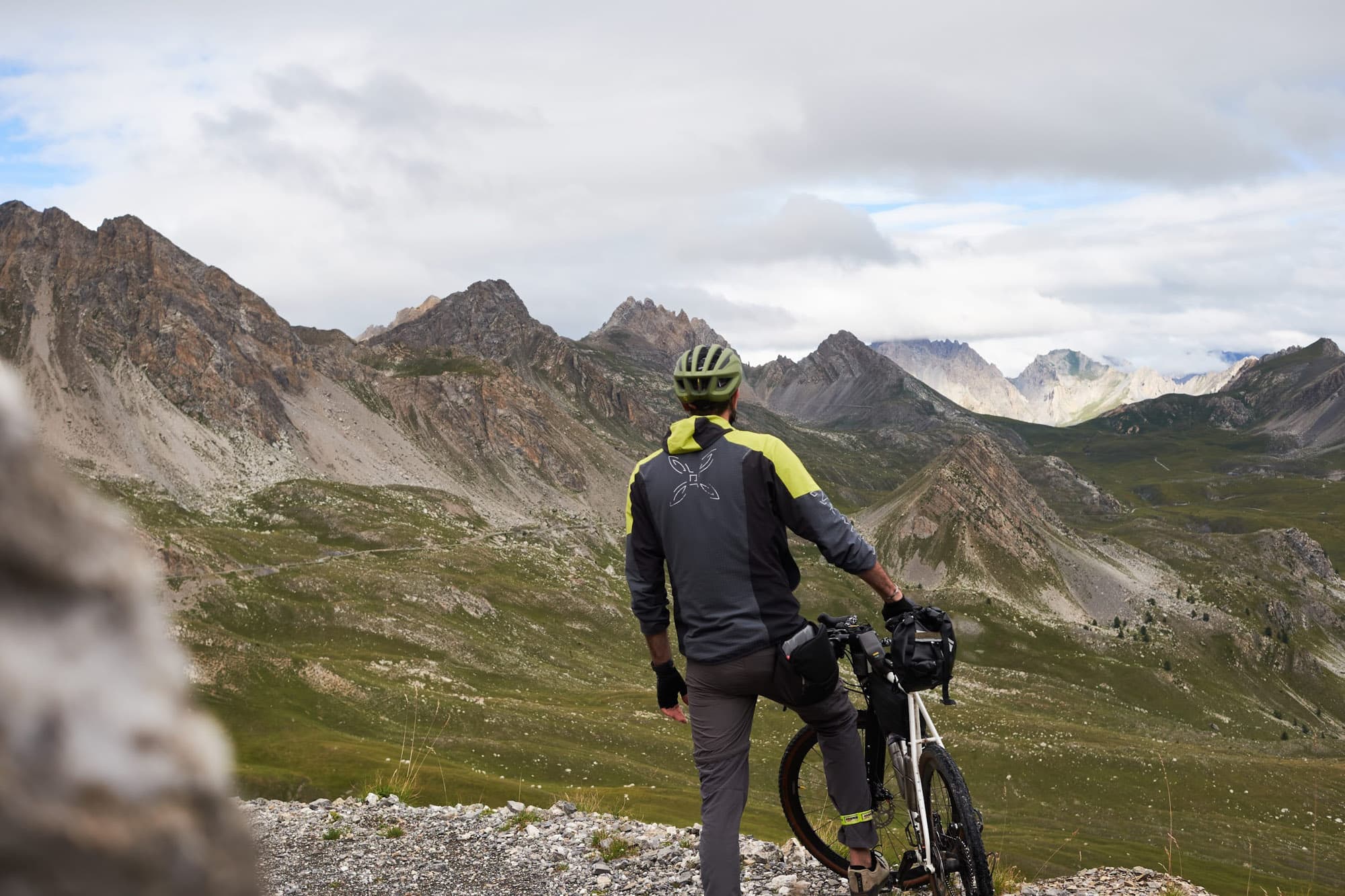 Davide rides the alps.