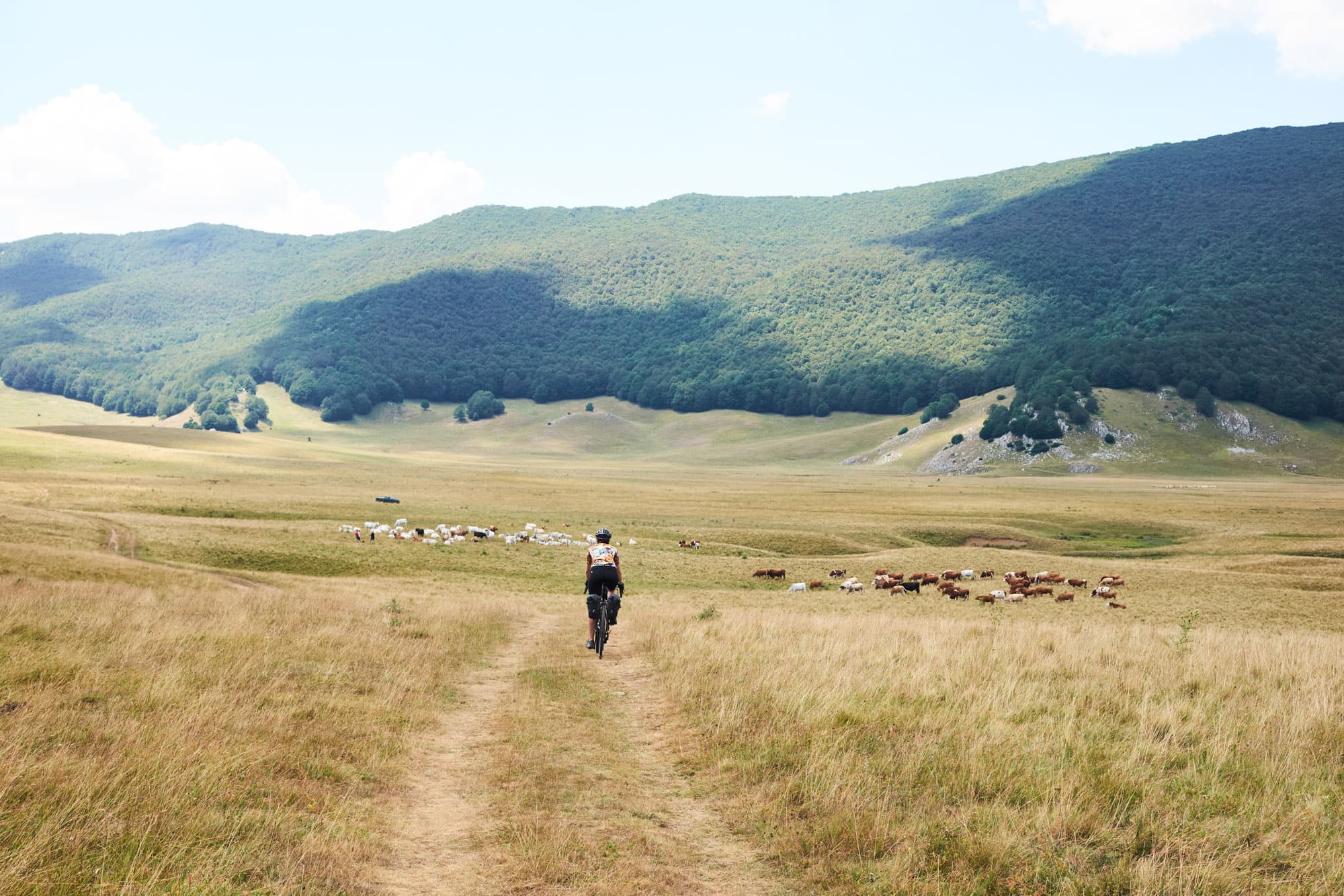 Bikepacking the wide open plains of Italy.