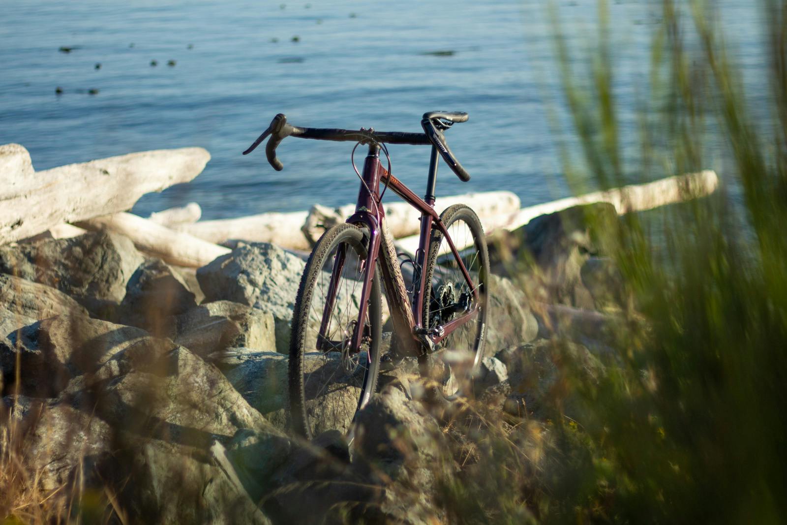 bike on rocks