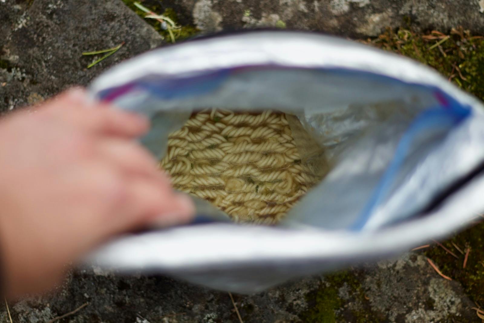noodles in pouch