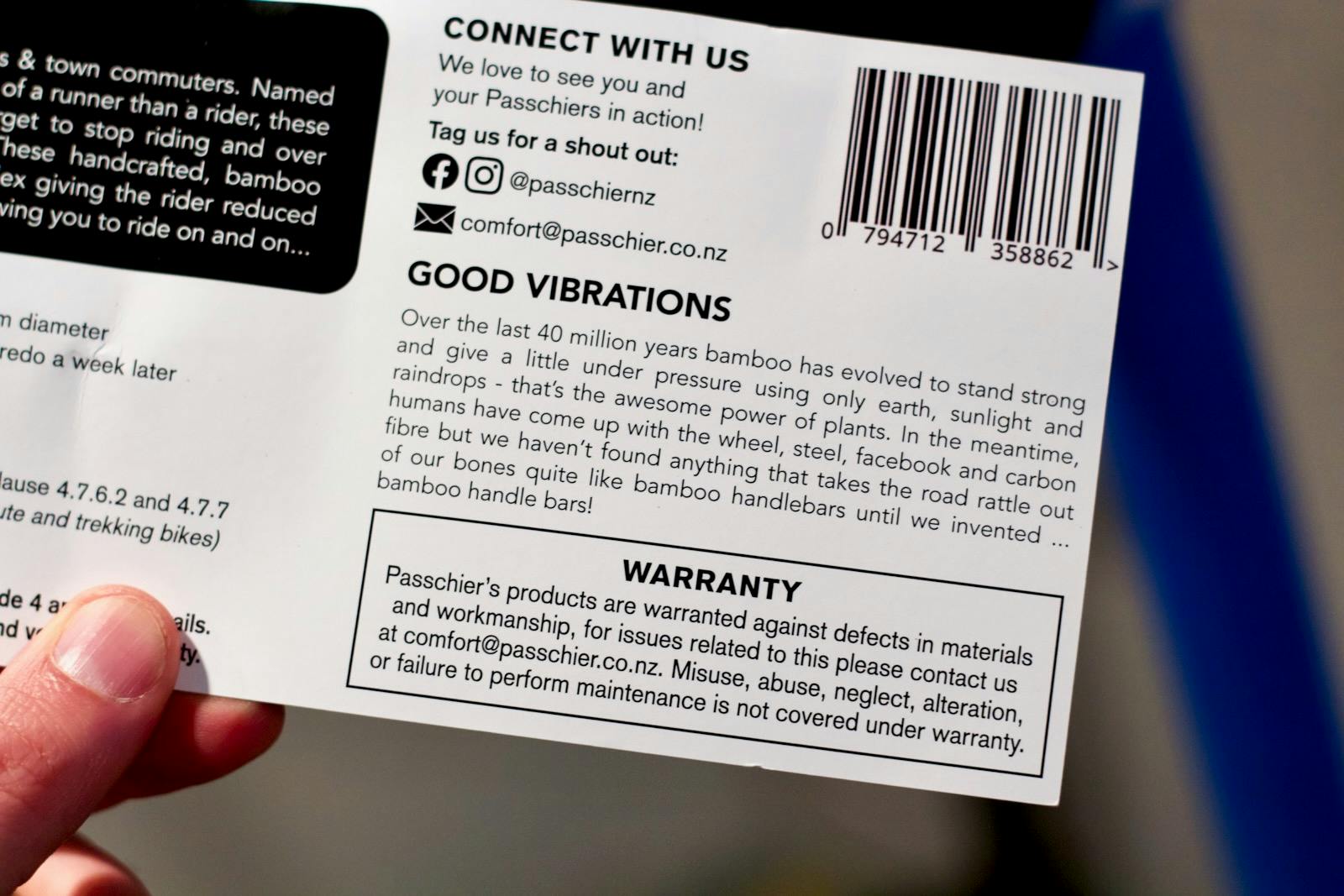 passchier card warranty