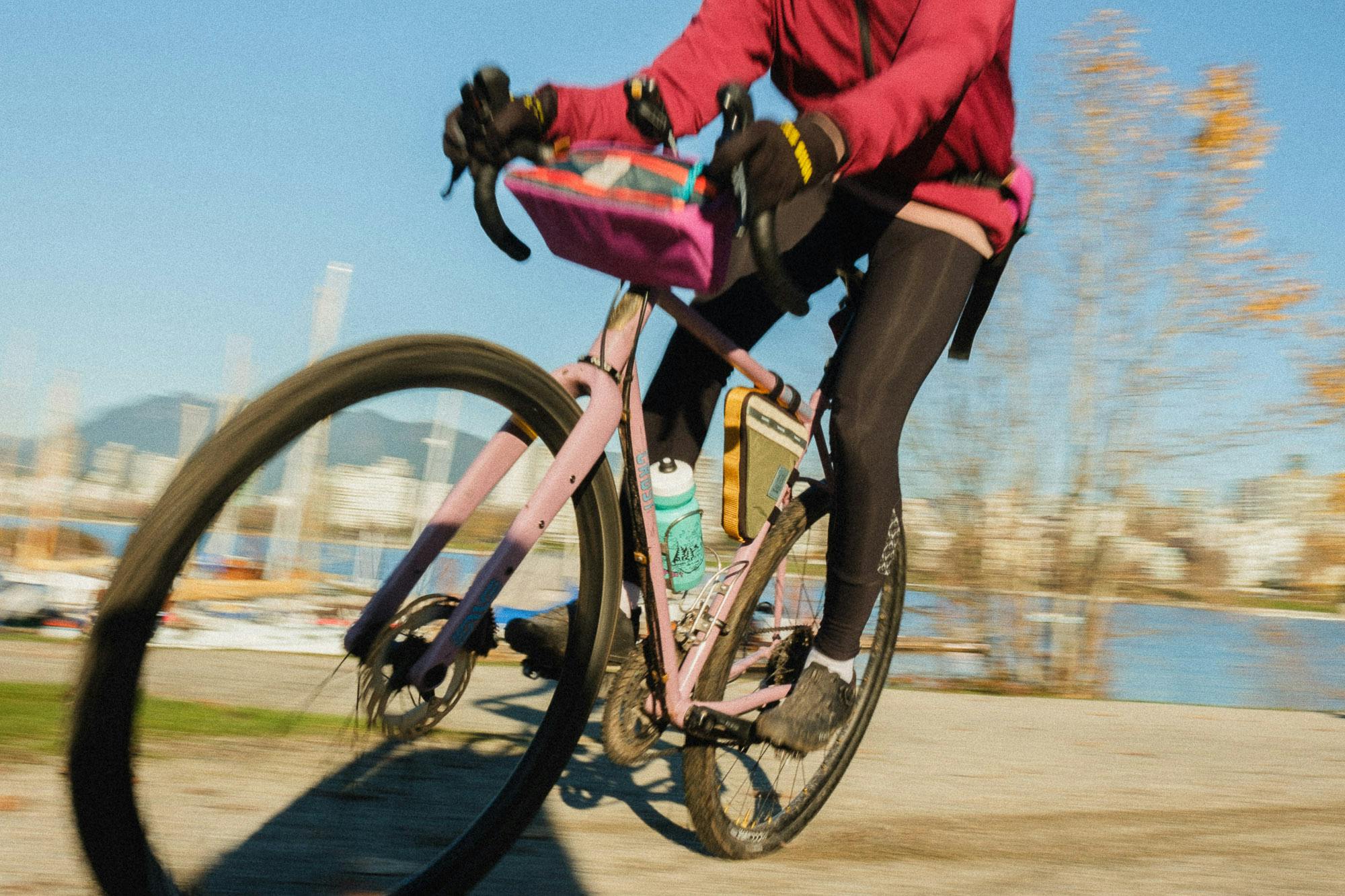 A rad skid with Topo Bike Bags and a Crust bike.